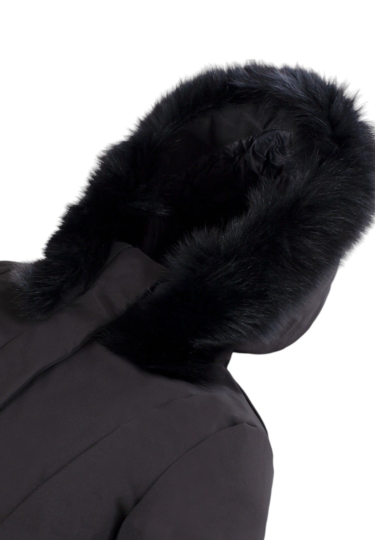 Piumino Pesante LADY TECH/1 FUR JACKET Black