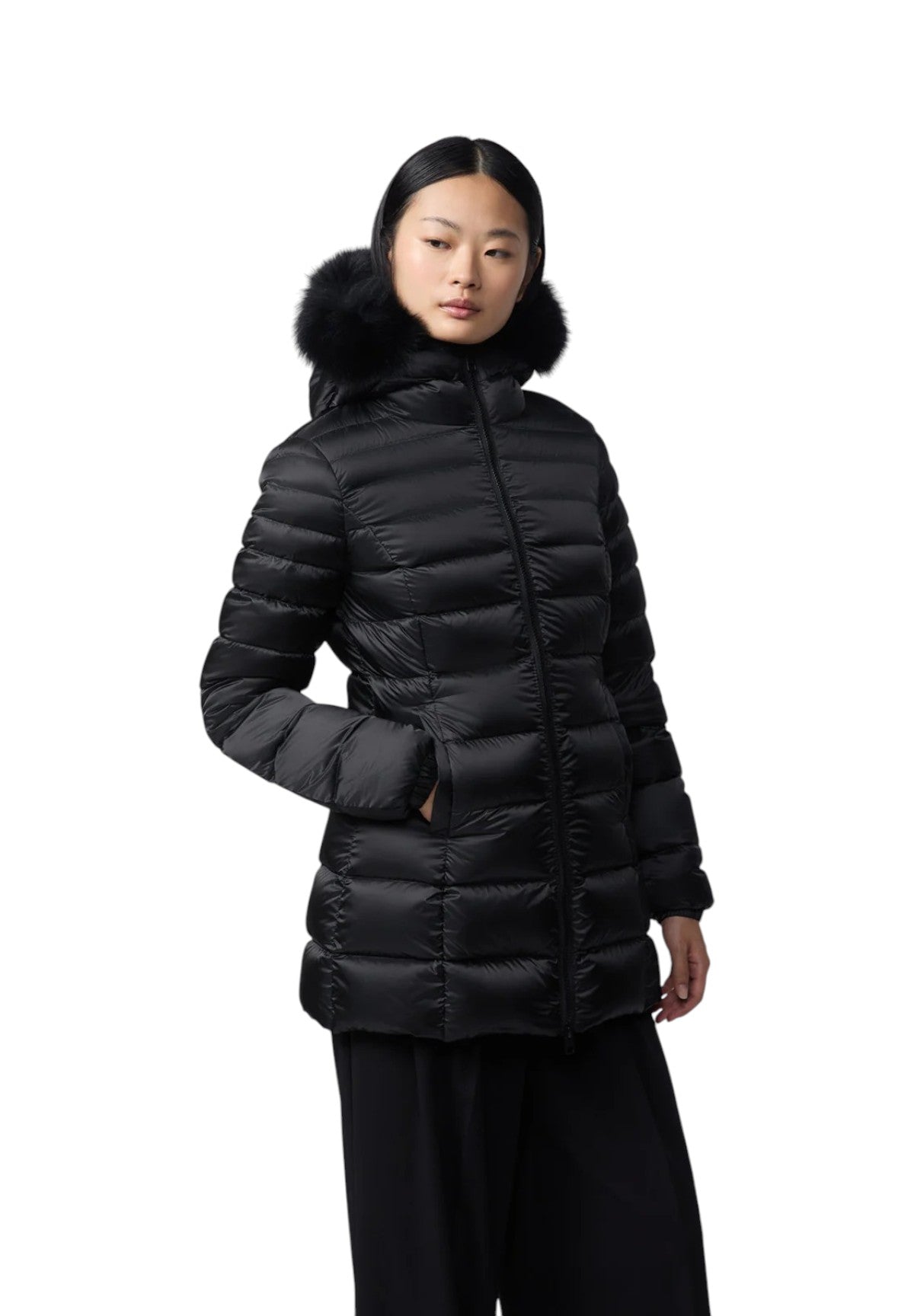 Piumino Pesante LONG MEAD FUR JACKET Black
