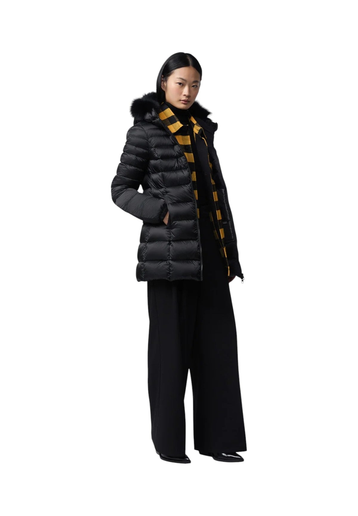 Piumino Pesante LONG MEAD FUR JACKET Black