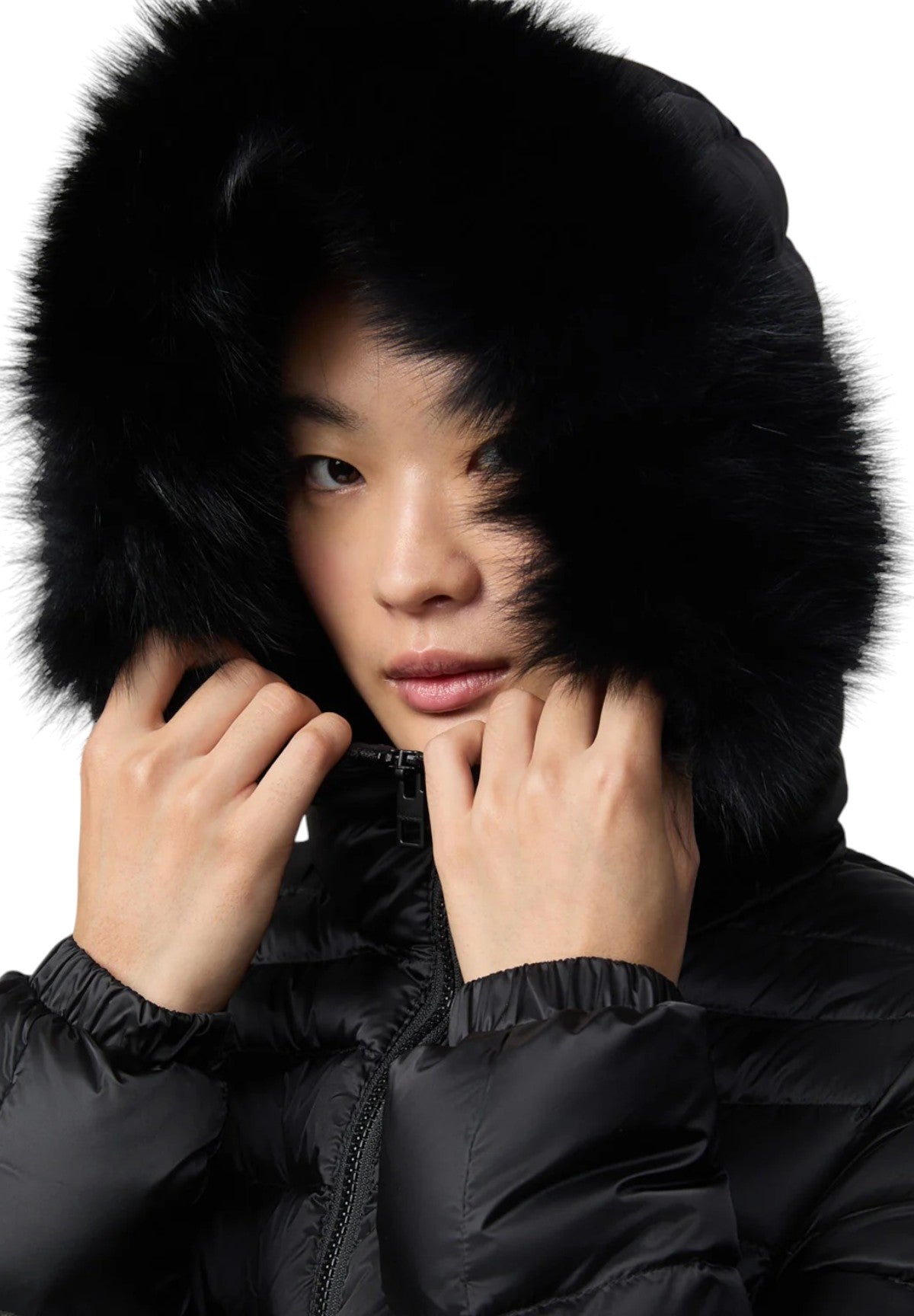 Piumino Pesante LONG MEAD FUR JACKET Black