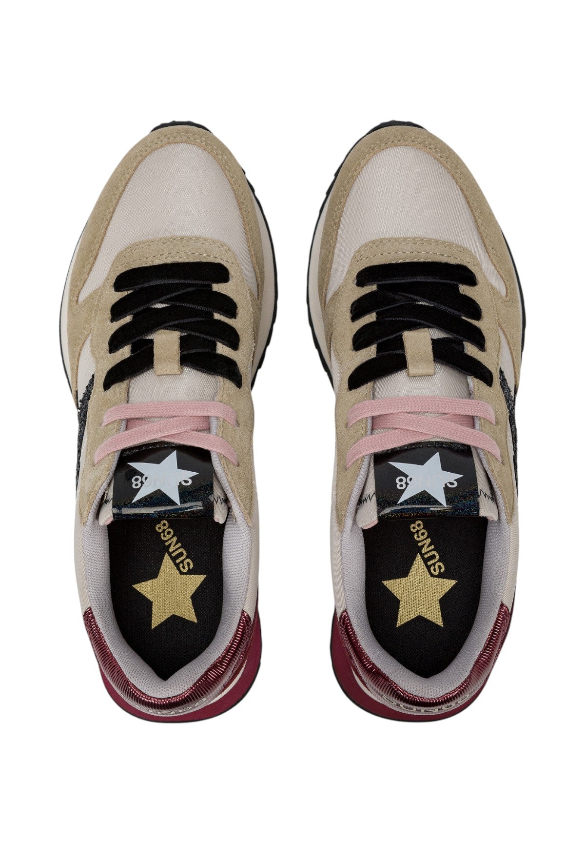 Sneakers Stargirl Glitter Logo Z45217 Beige, Bordeaux