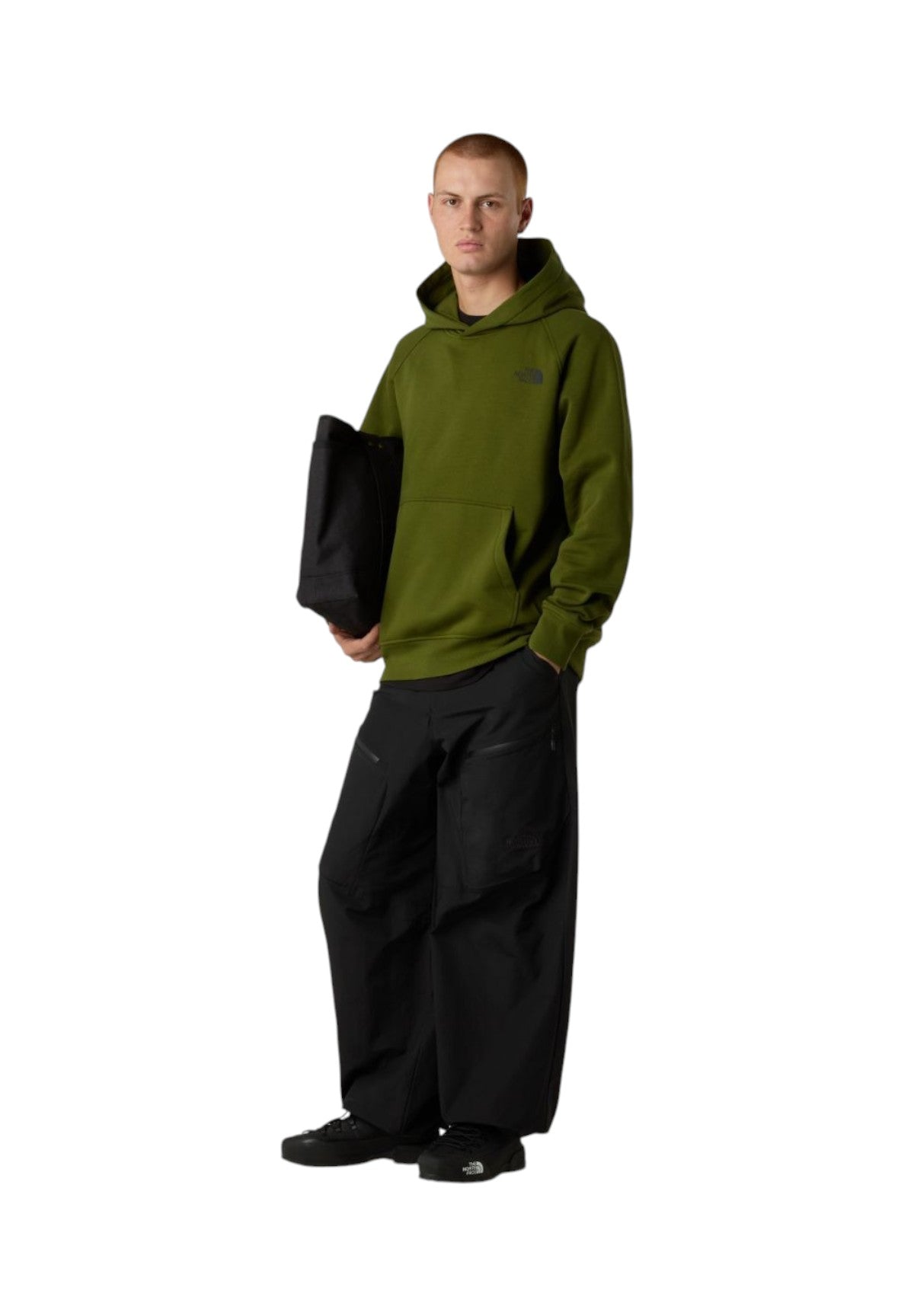 Felpa Pullover con Cappuccio Raglan Box NSE NF0A89F9 Verde