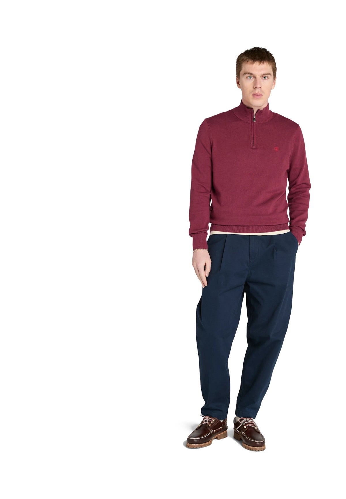 Maglione Collo Alto Williams River Cotton TB0A2BMX Burgundy