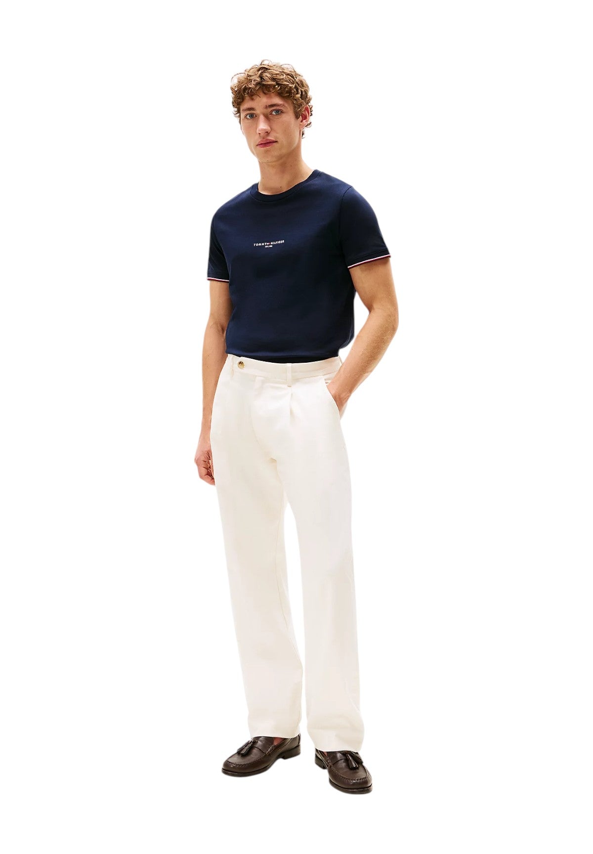T-shirt a Maniche Corte Tommy Logo Tipped Te MW0MW32584 Desert Sky
