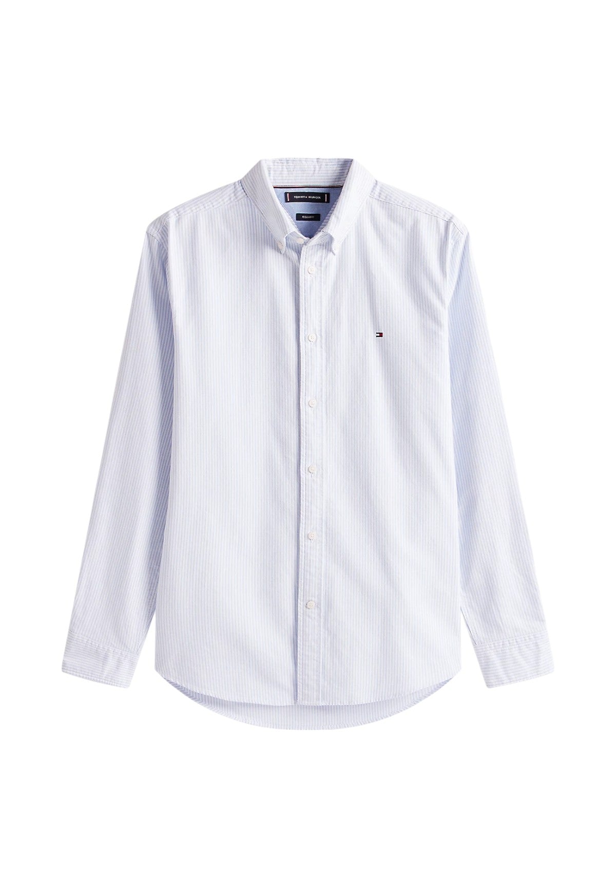 Camicia a Maniche Lunghe Heritage Oxford MW0MW36238 Cloudy Blue, White