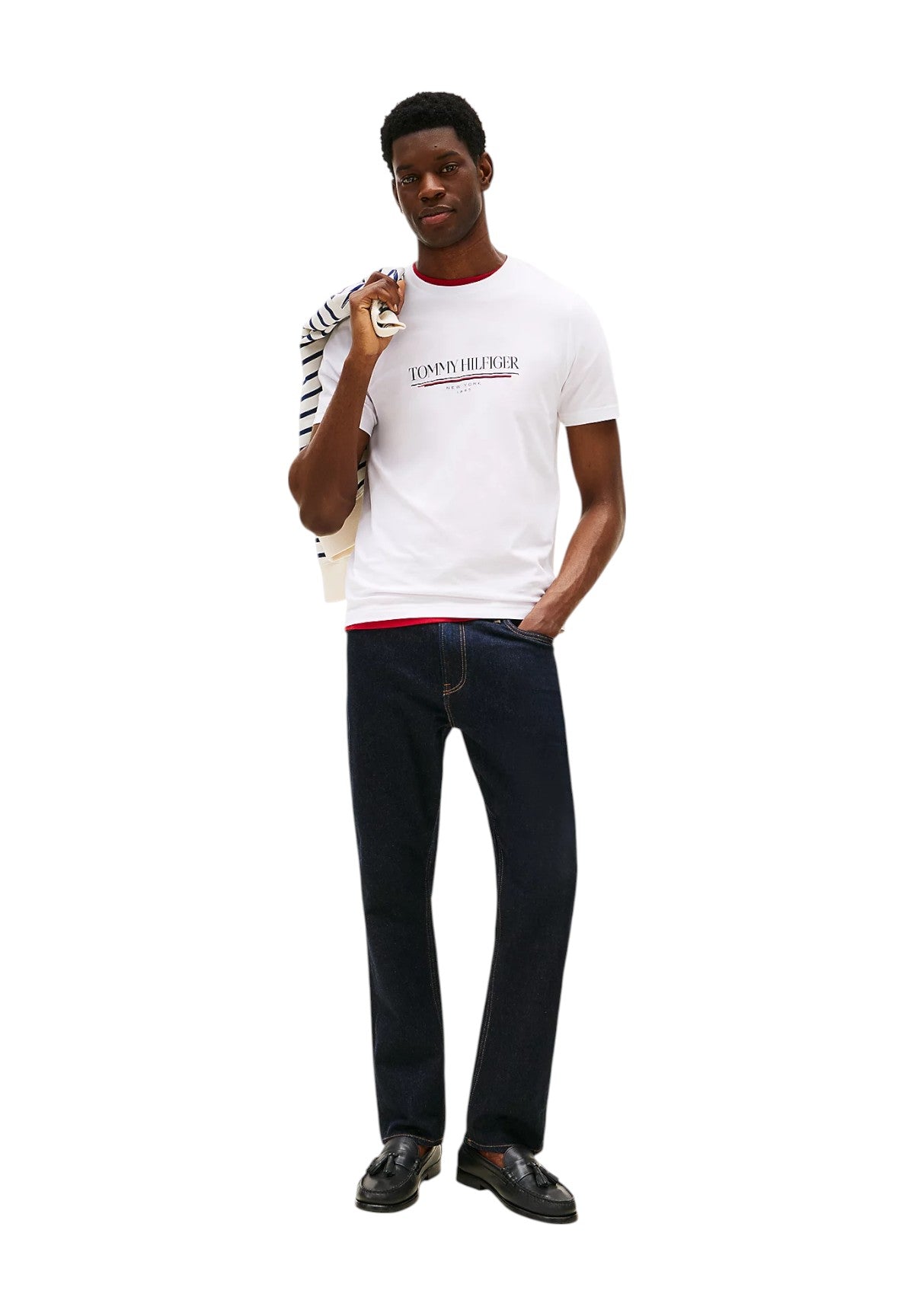 T-shirt a Maniche Corte Brand Love Hilfiger MW0MW40324 White