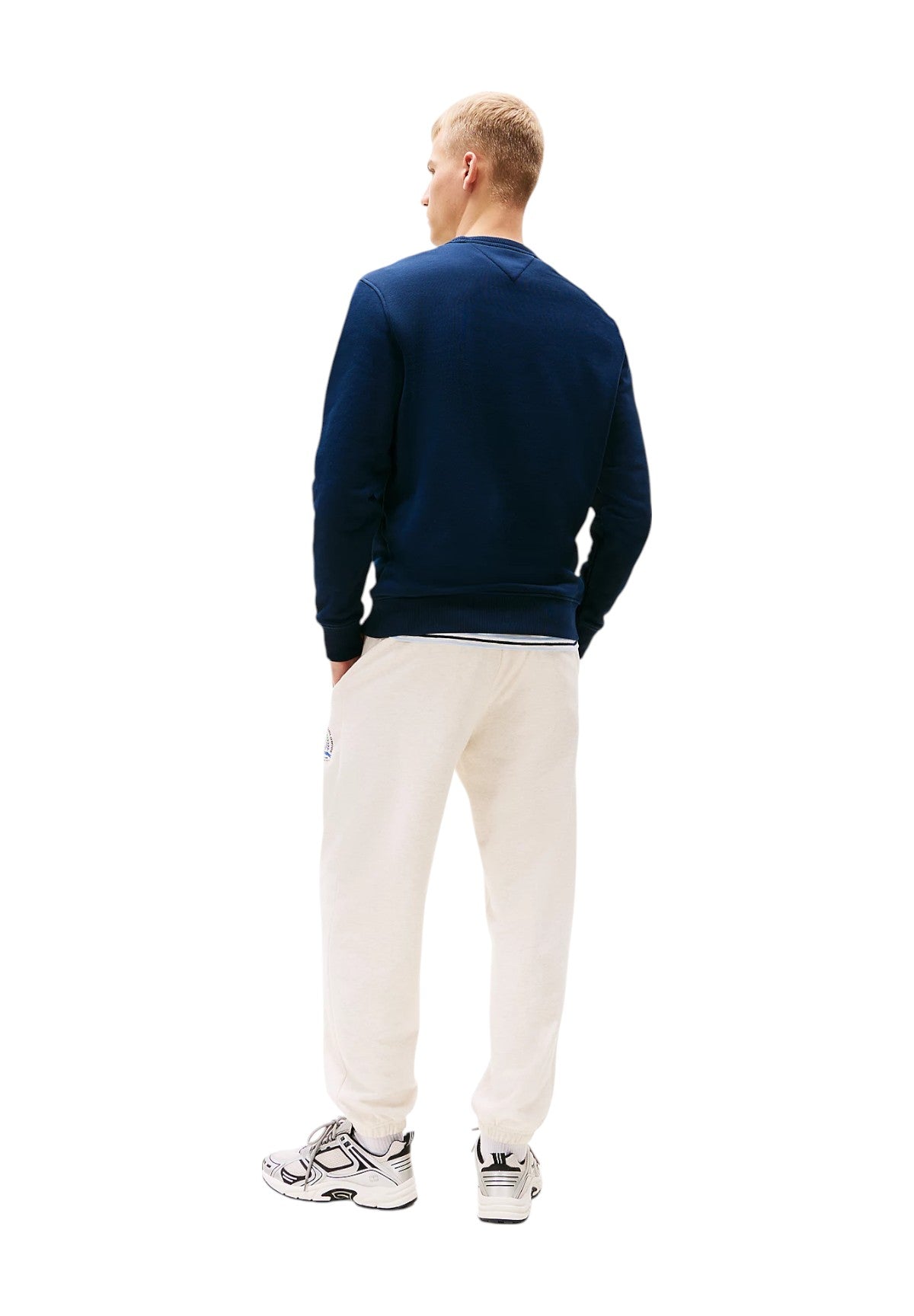 Felpa Girocollo Tjm Reg Badge Crew E DM0DM20660 Dark Night Navy
