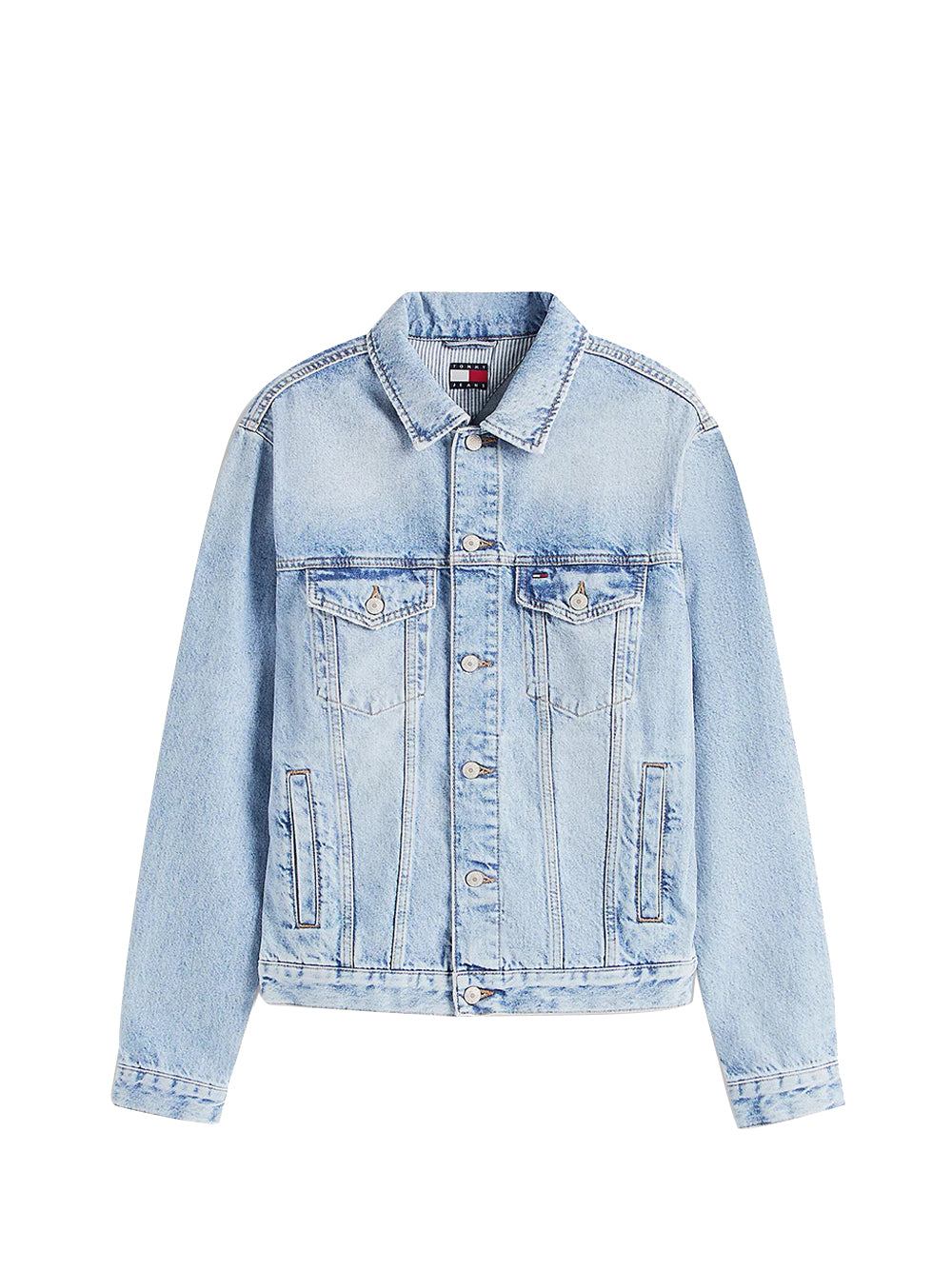 Giubbino di Jeans Ryan Rglr Trckr Rwb DM0DM21242 Denim Mid Light Blue