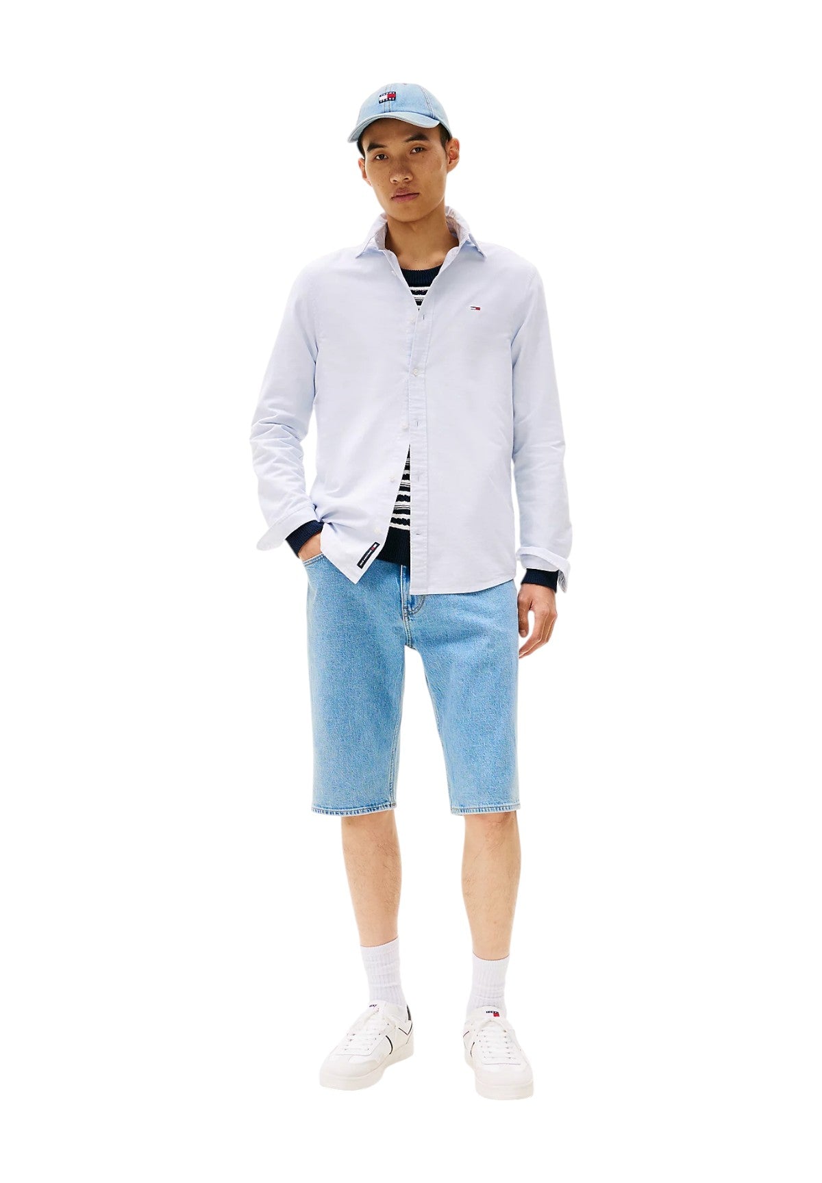 Camicia a Maniche Lunghe Tjm Reg Oxford Shirt DM0DM21298 Sweet Blue
