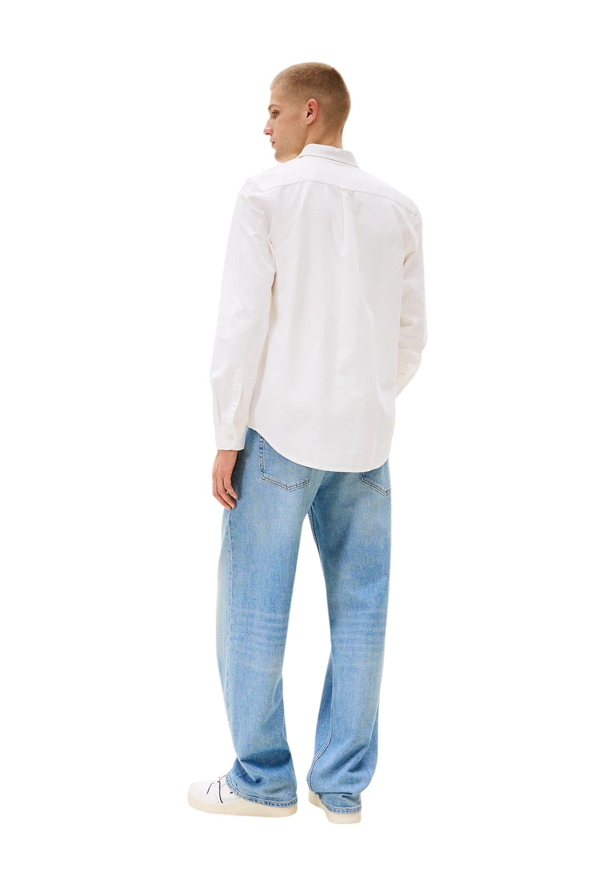 Camicia a Maniche Lunghe Tjm Reg Oxford Shirt DM0DM21298 Ecru