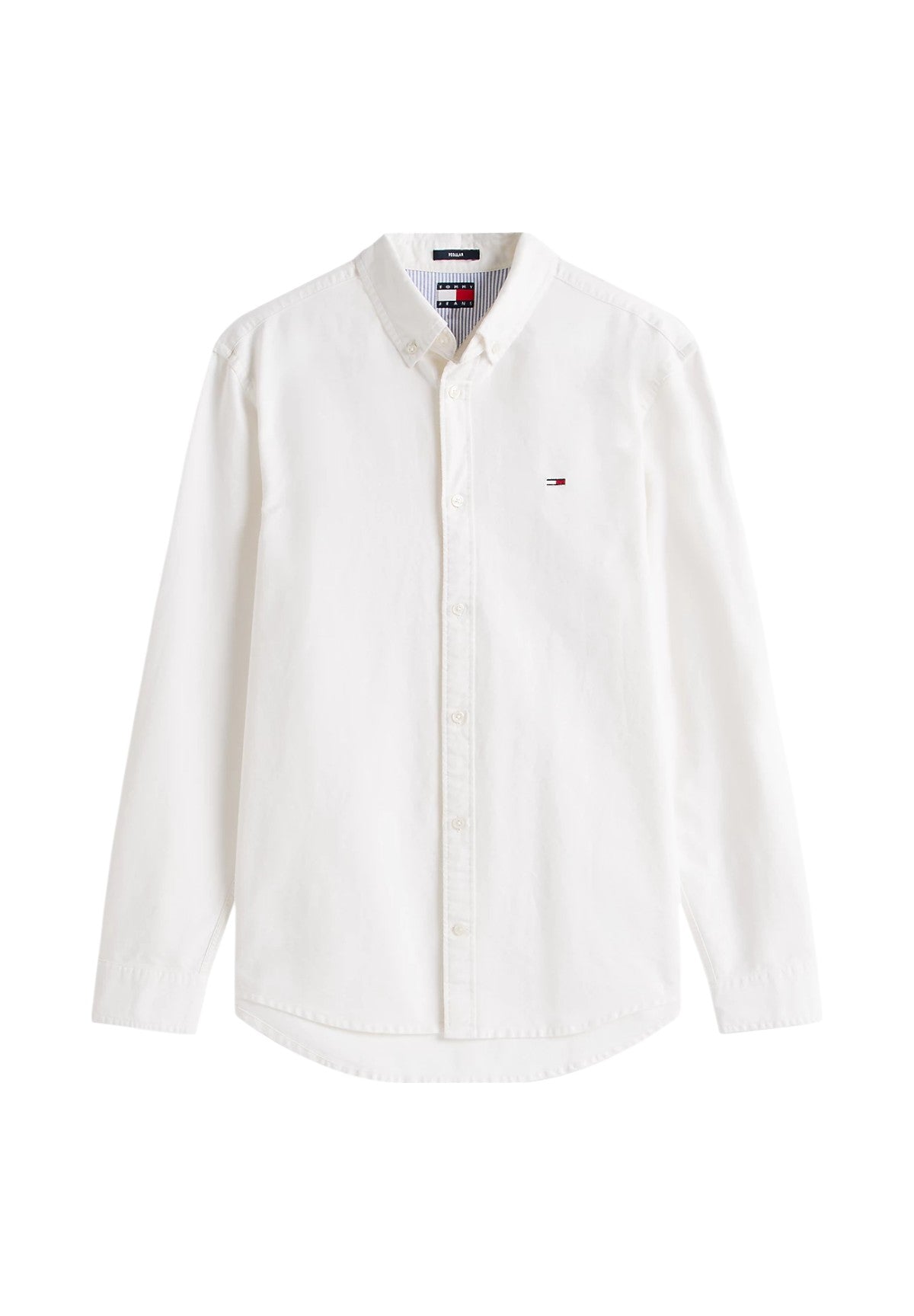 Camicia a Maniche Lunghe Tjm Reg Oxford Shirt DM0DM21298 Ecru