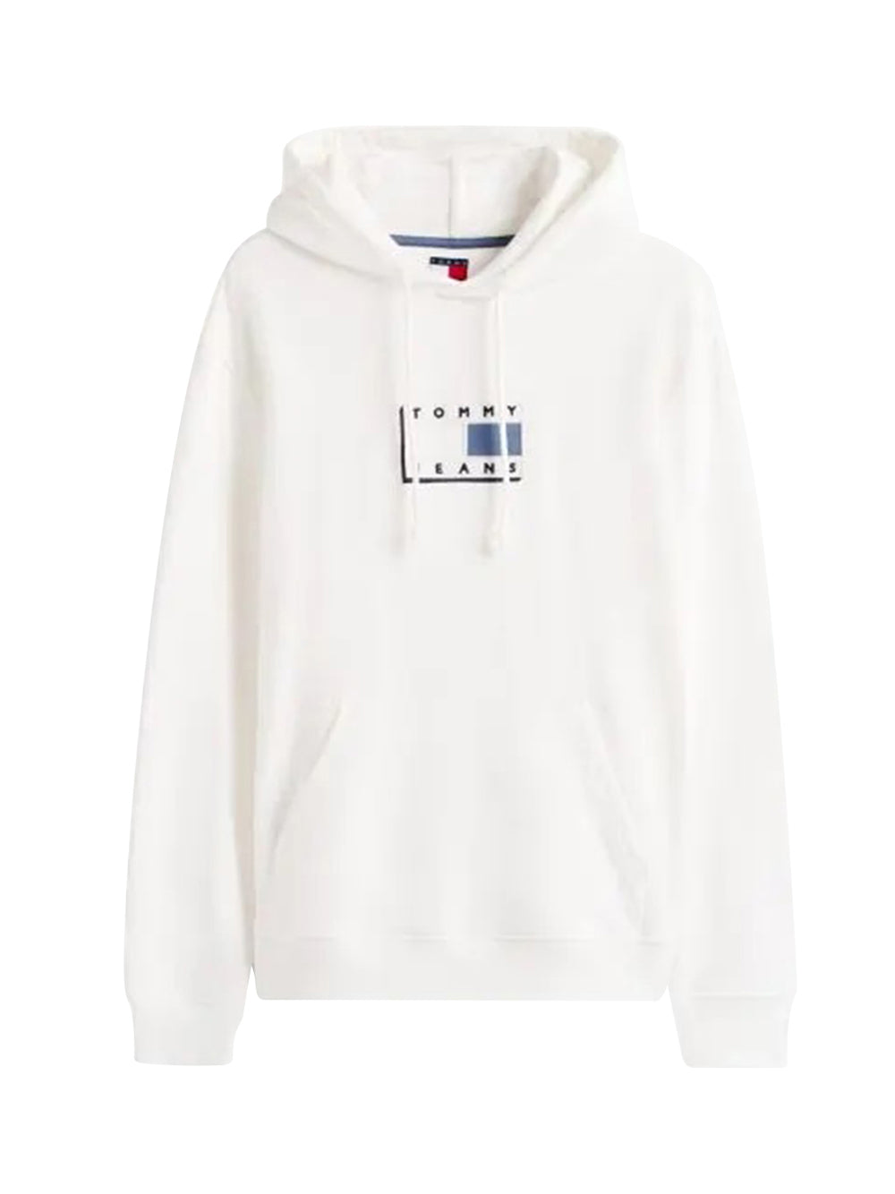 Felpa Pullover con Cappuccio Tjm Reg Pop Clr Flag DM0DM21623 Ecru