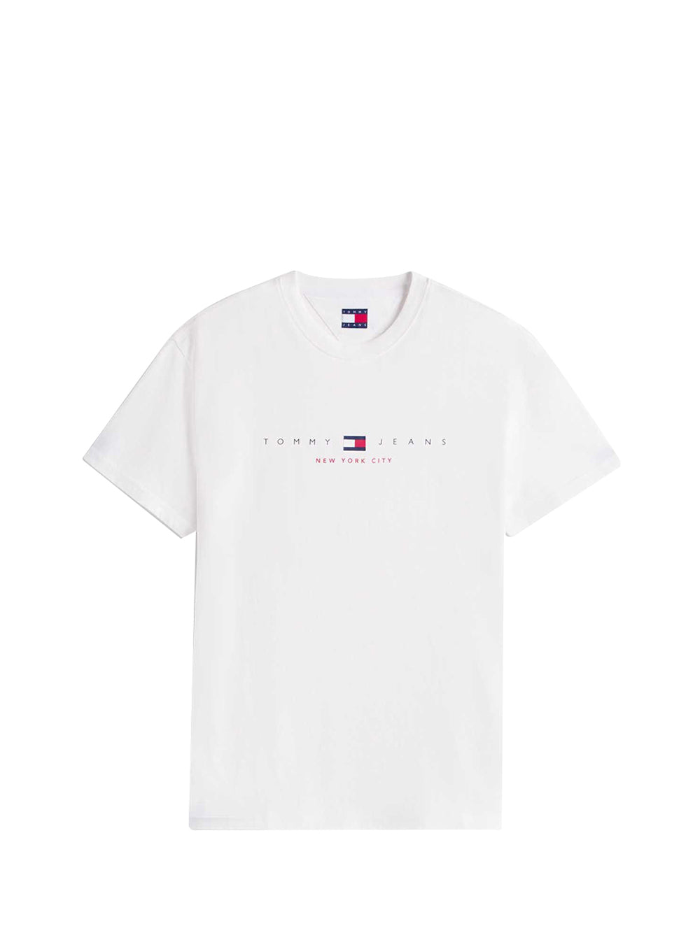 T-shirt a Maniche Corte Tjm Reg Flag Linear DM0DM21911 Ecru