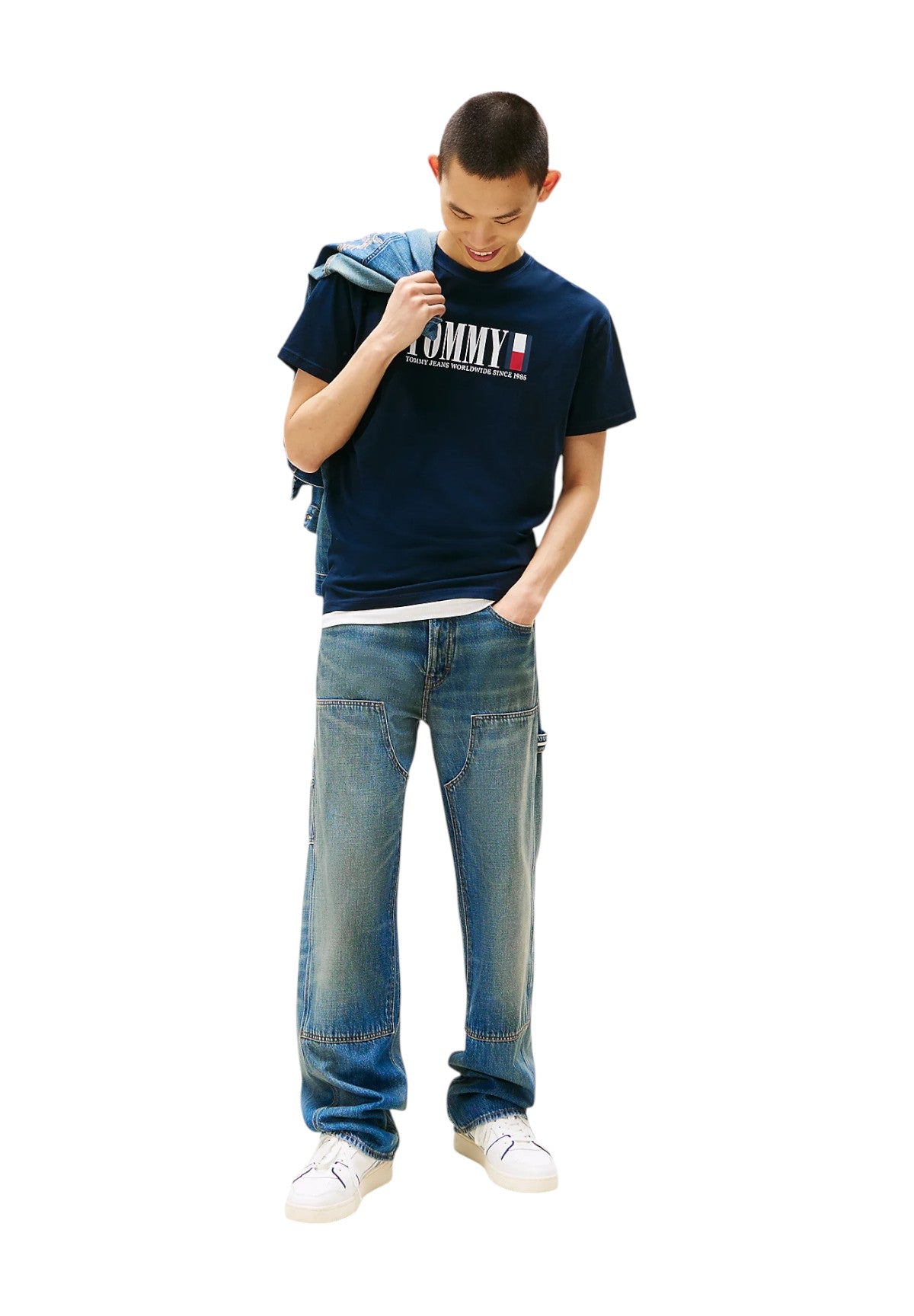 T-shirt a Maniche Corte Tjm Reg Tommy Dna Fl DM0DM21941 Dark Night Navy
