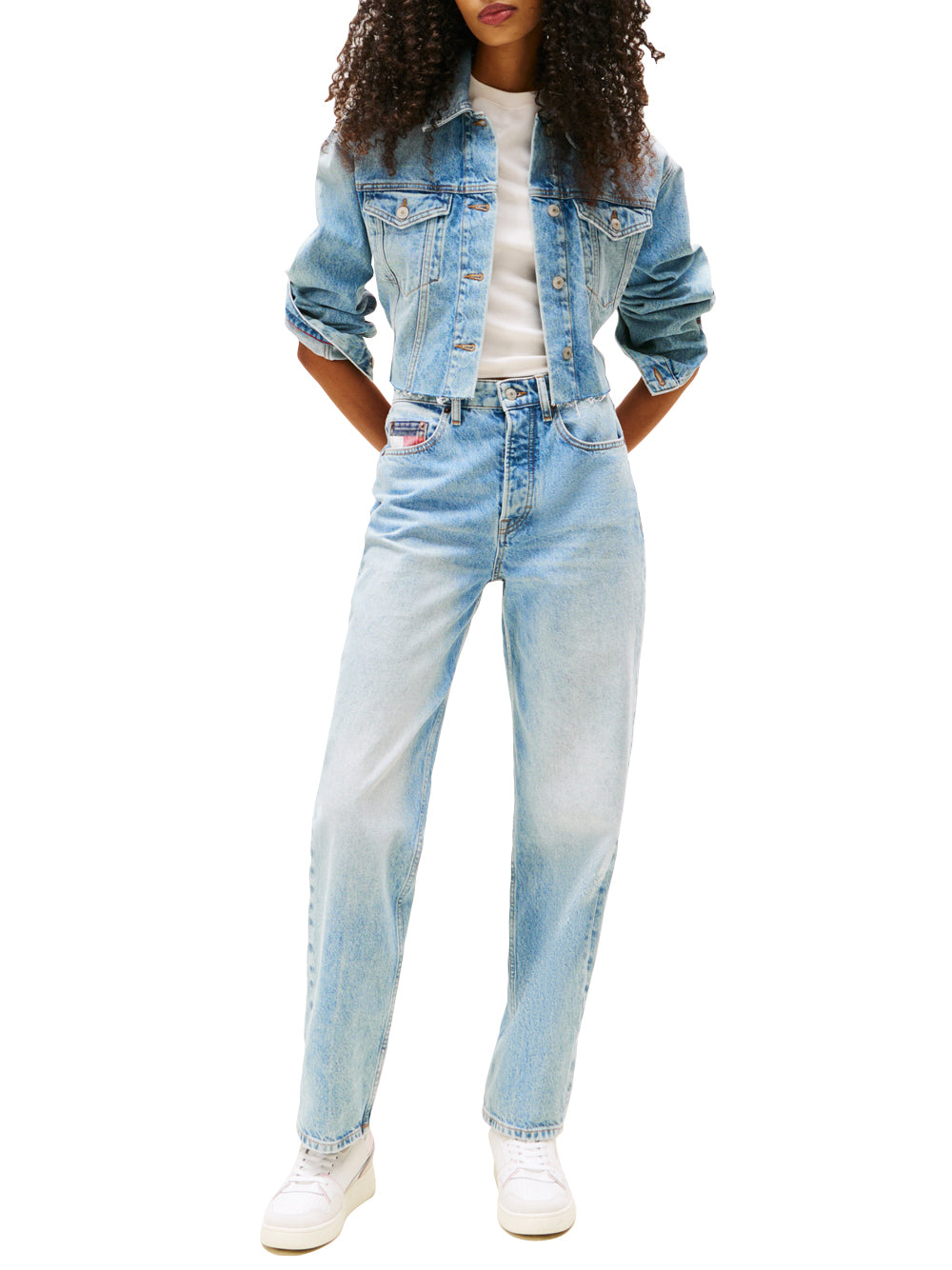 Jeans Layla Hr Slim Str Cb DW0DW20498 Denim Mid Light Blue