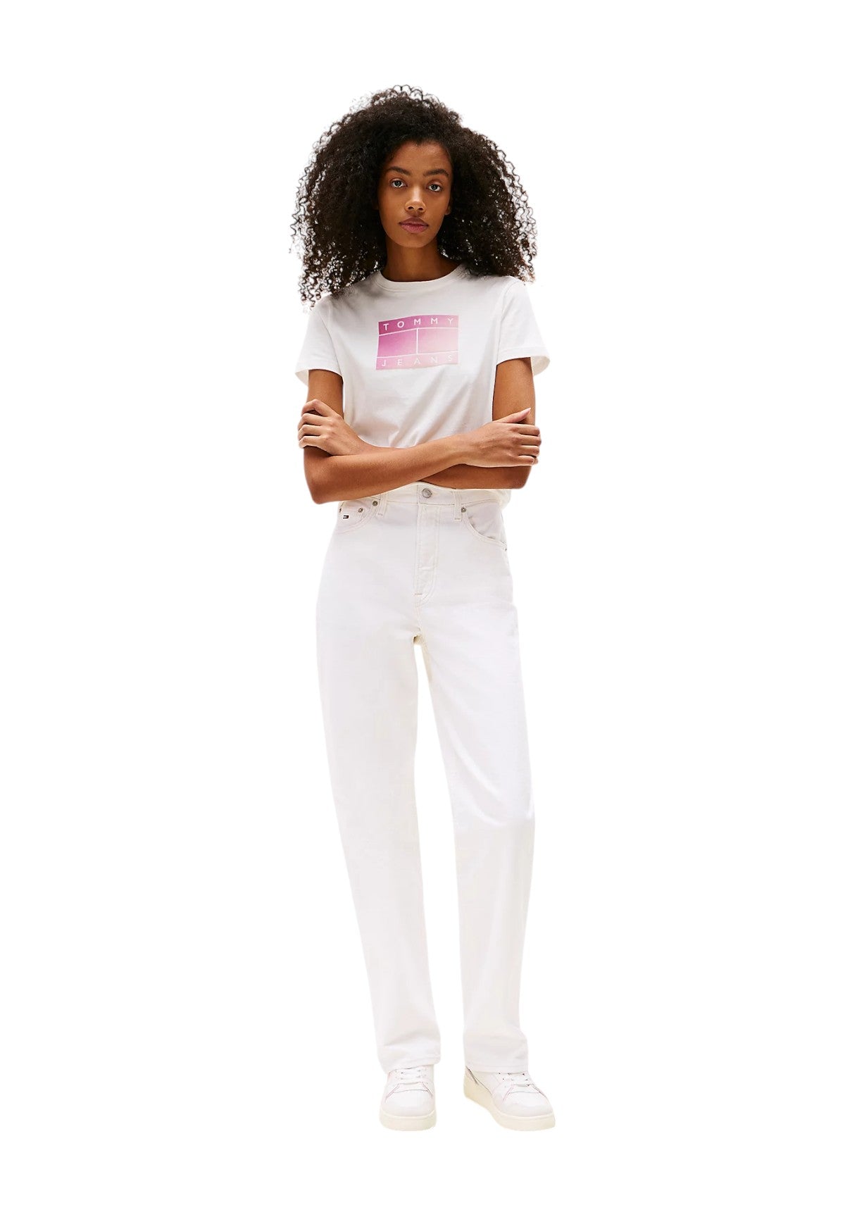 T-shirt a Maniche Corte Tjw Reg Gradient Fla DW0DW20905 Ecru