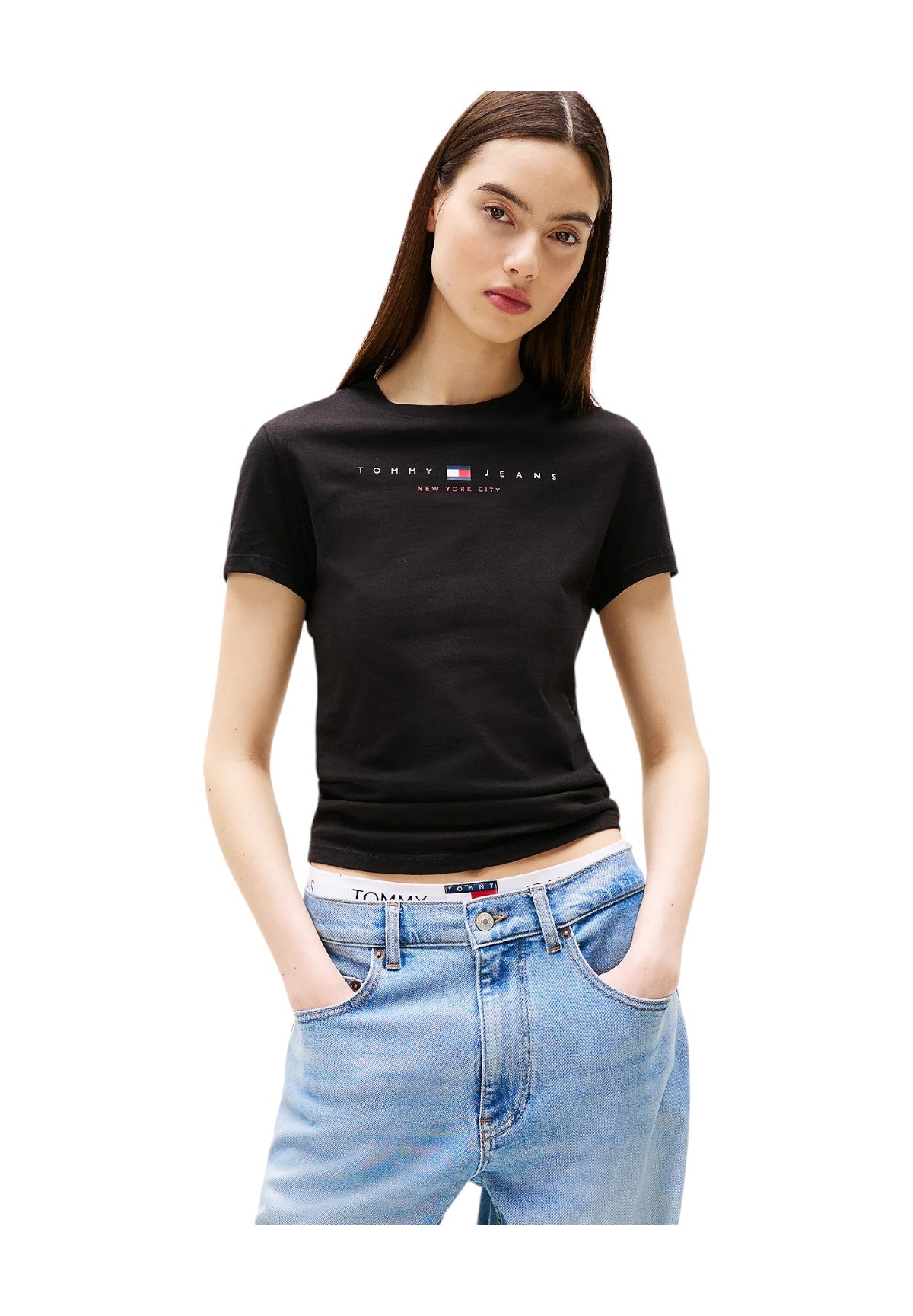 T-shirt a Maniche Corte Tjw Slim Tj Us Linea DW0DW21422 Black
