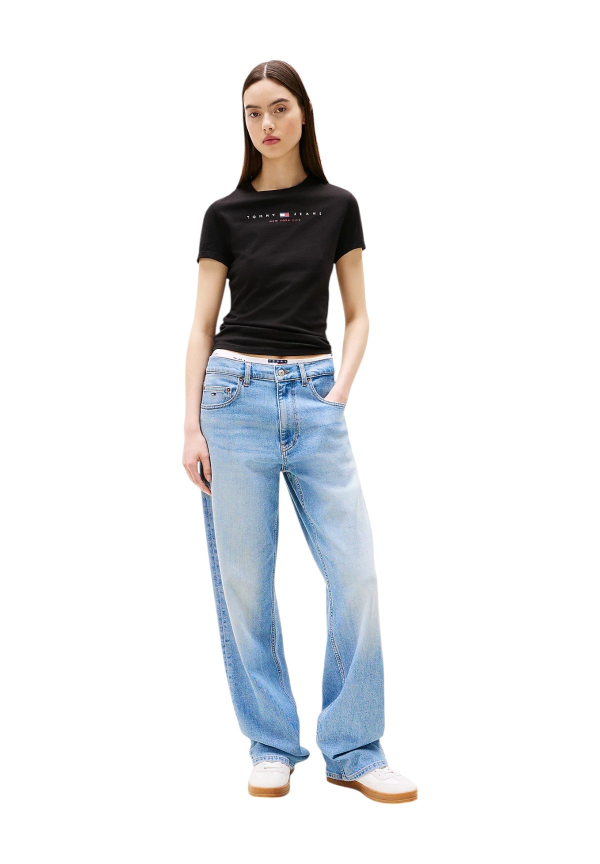 T-shirt a Maniche Corte Tjw Slim Tj Us Linea DW0DW21422 Black