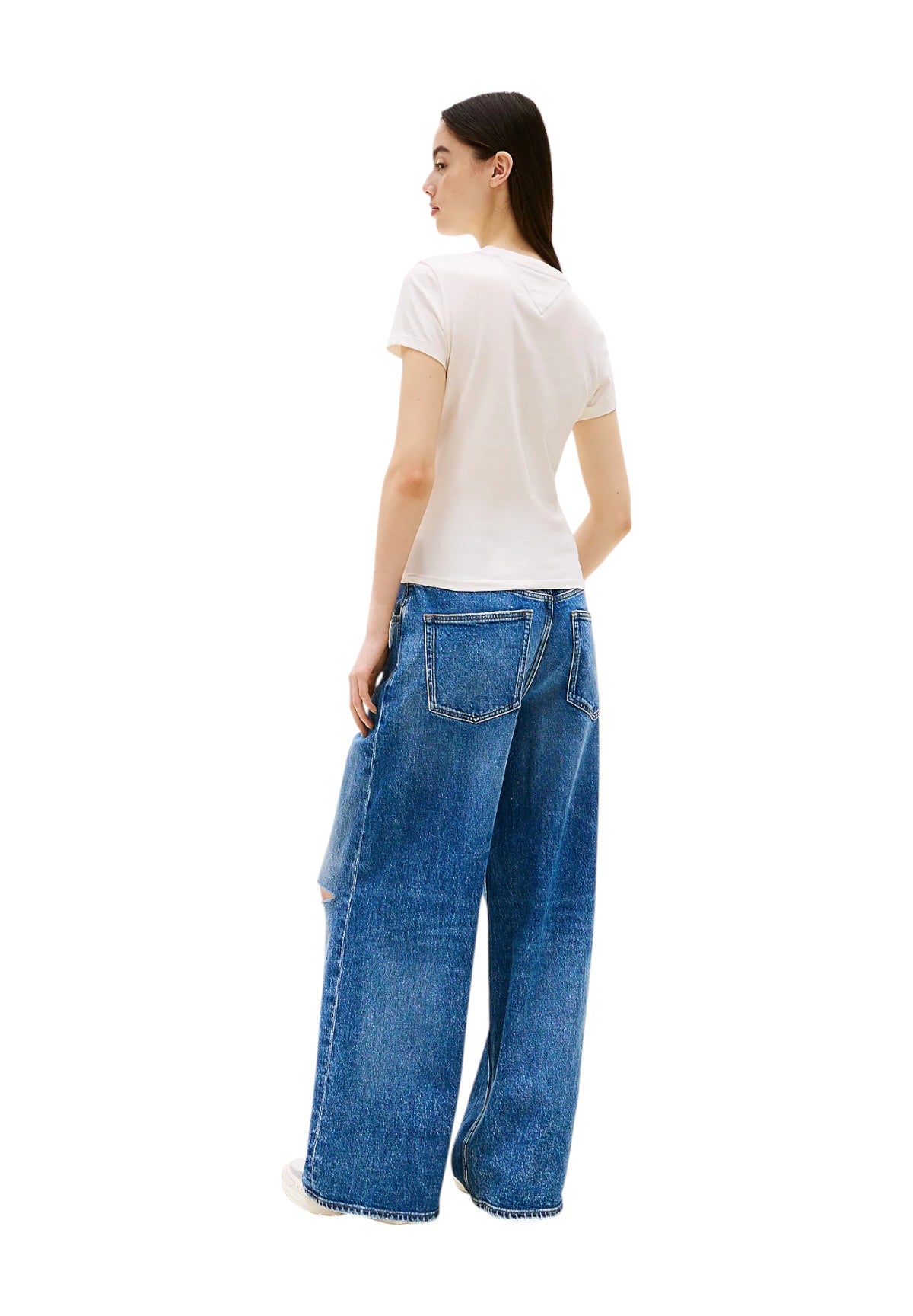 T-shirt a Maniche Corte Tjw Slim Tj Us Linea DW0DW21422 Ancient White