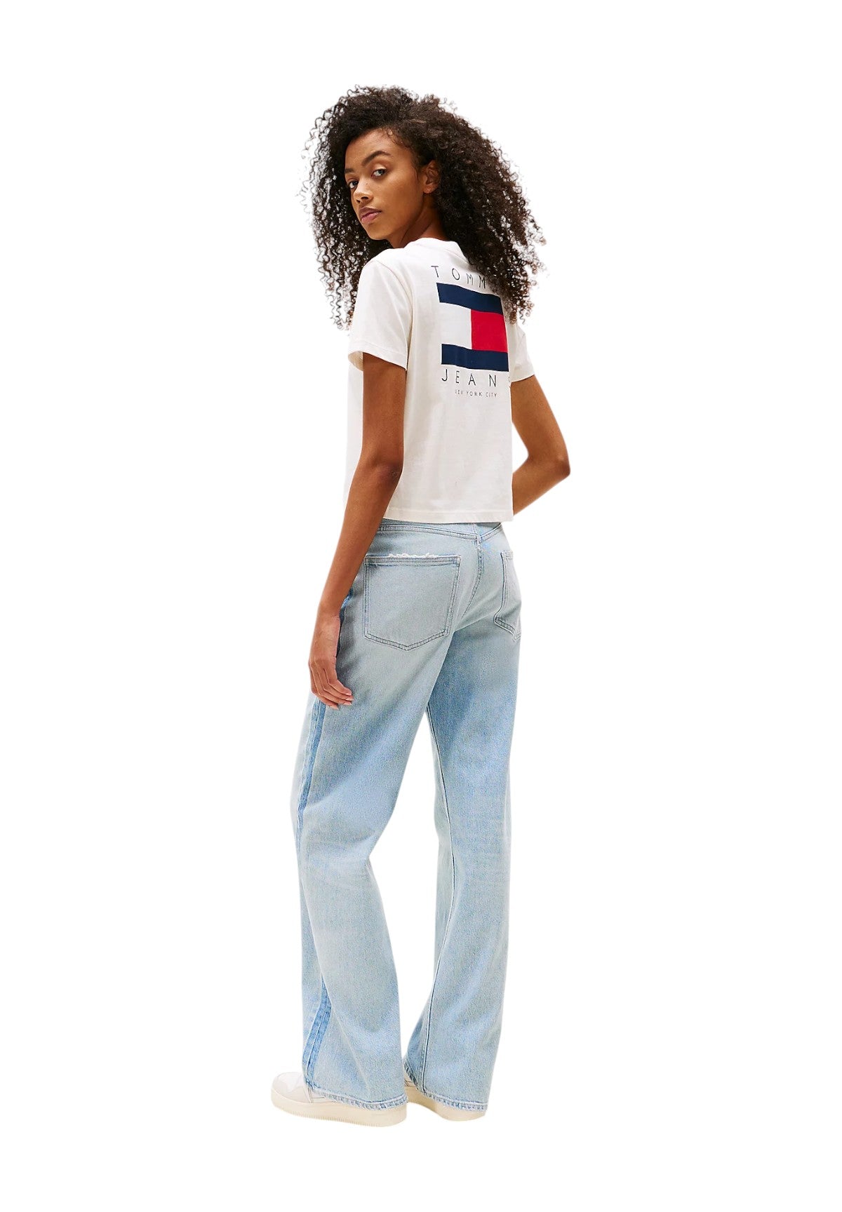 T-shirt a Maniche Corte Tjw Reg Sh Tommy Us DW0DW21423 Ancient White