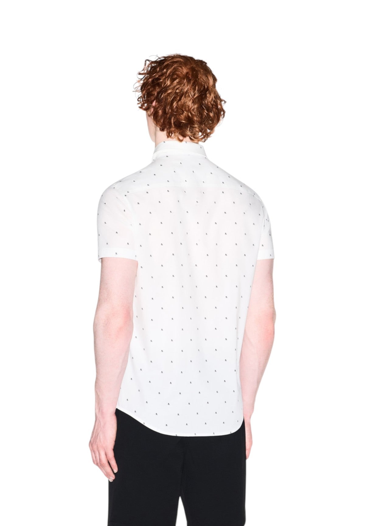 Camicia a Maniche Corte XM000624 Ax Cross Logo Off Wh