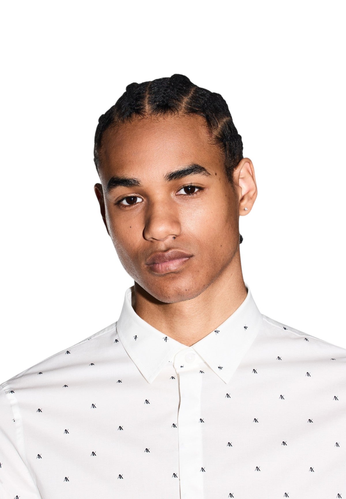 Camicia a Maniche Lunghe XM000625 Ax Cross Logo Off Wh