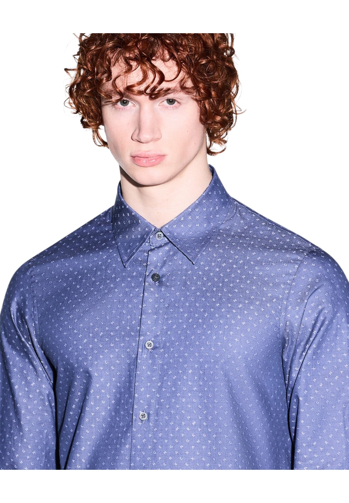 Camicia a Maniche Lunghe XM002739 Letters Slope