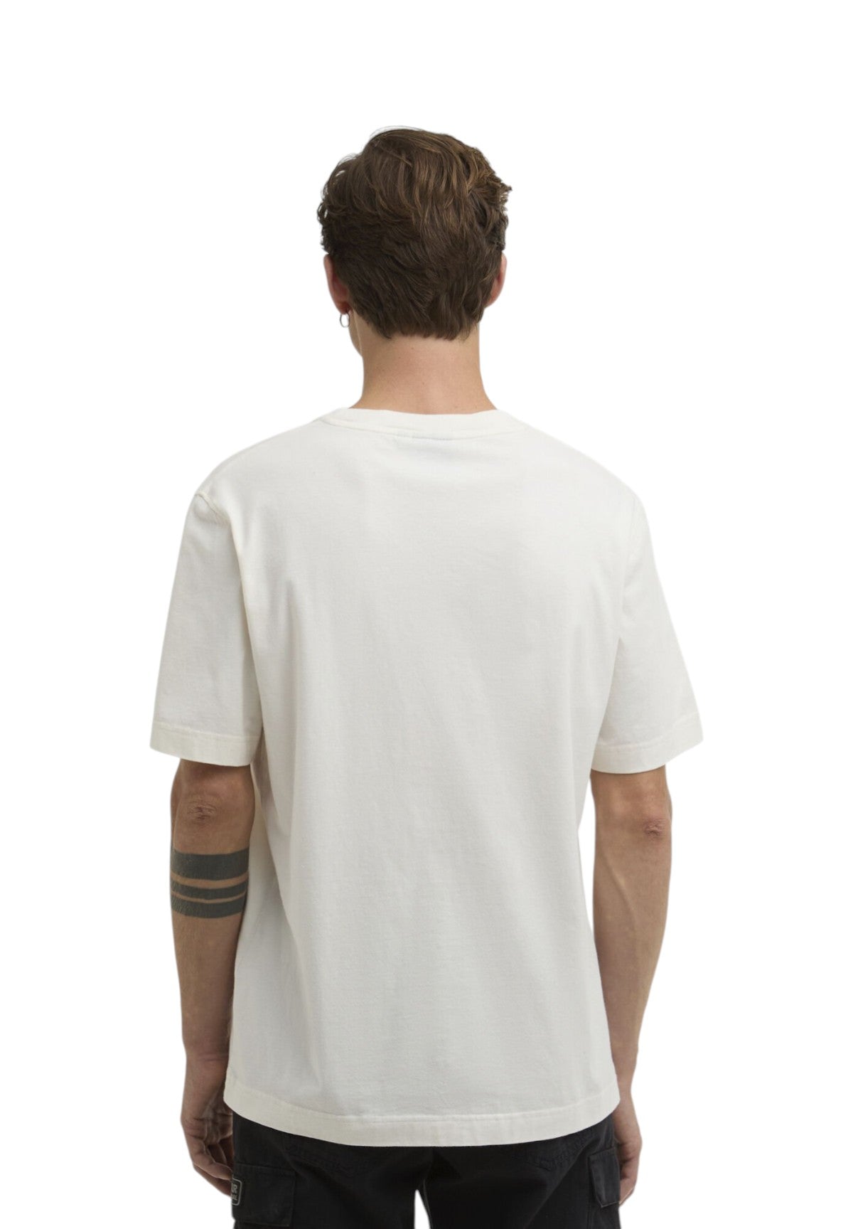T-shirt a Maniche Corte Cowl Motorbike Graphic T-Shirt MTS1578 Whisper White