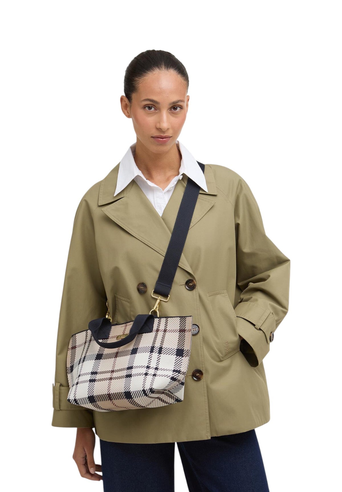 Borsa Tote Layla Tartan Mini Tote Bag LBA0518 Rosewood tartan