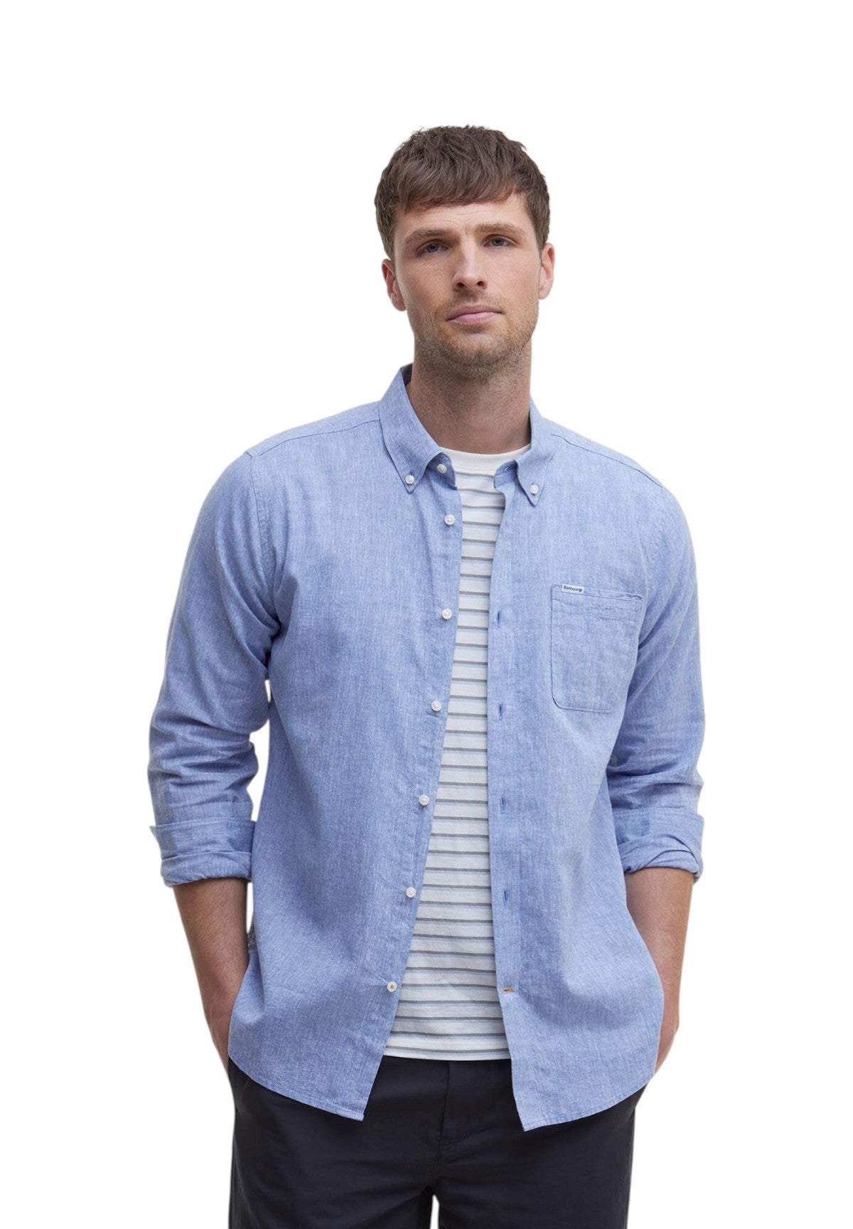 Camicia a Maniche Lunghe Nelson Tailored Shirt MSH5090 Blue