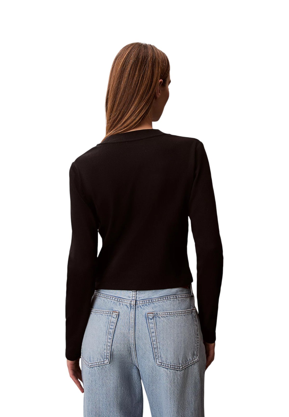 T-shirt a Maniche Lunghe Ls Monologo Baby Tee LV047A803G Black