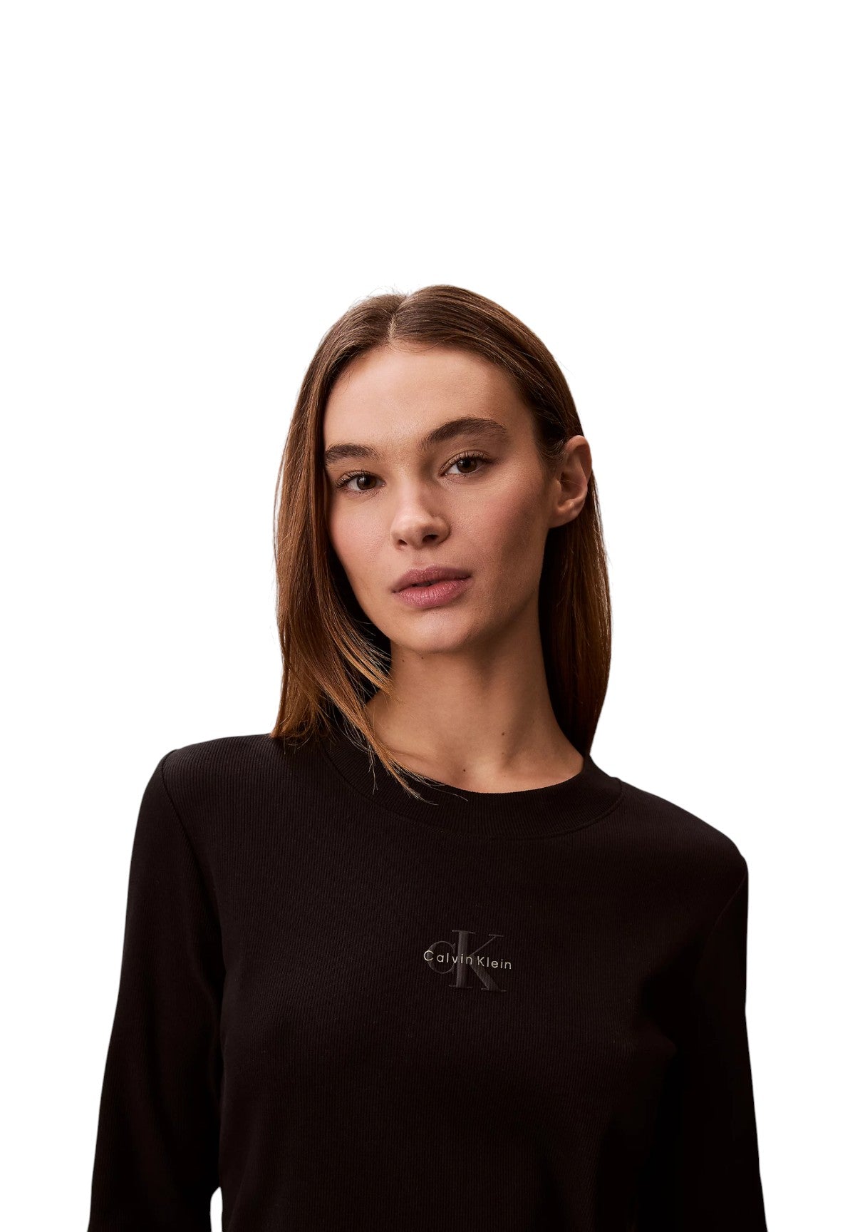 T-shirt a Maniche Lunghe Ls Monologo Baby Tee LV047A803G Black