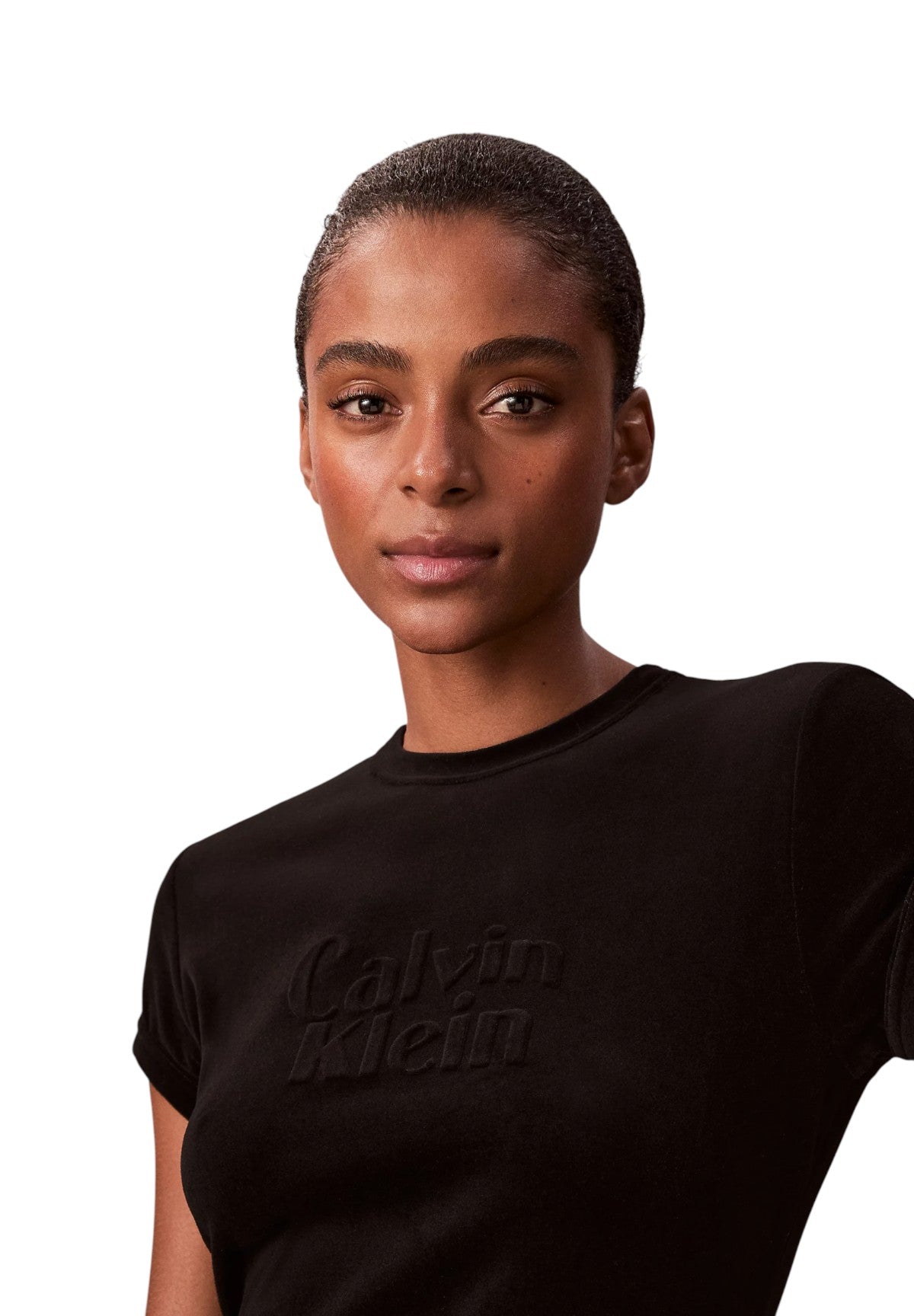 Abito Ss Velour Embossed M LV047E223G Black