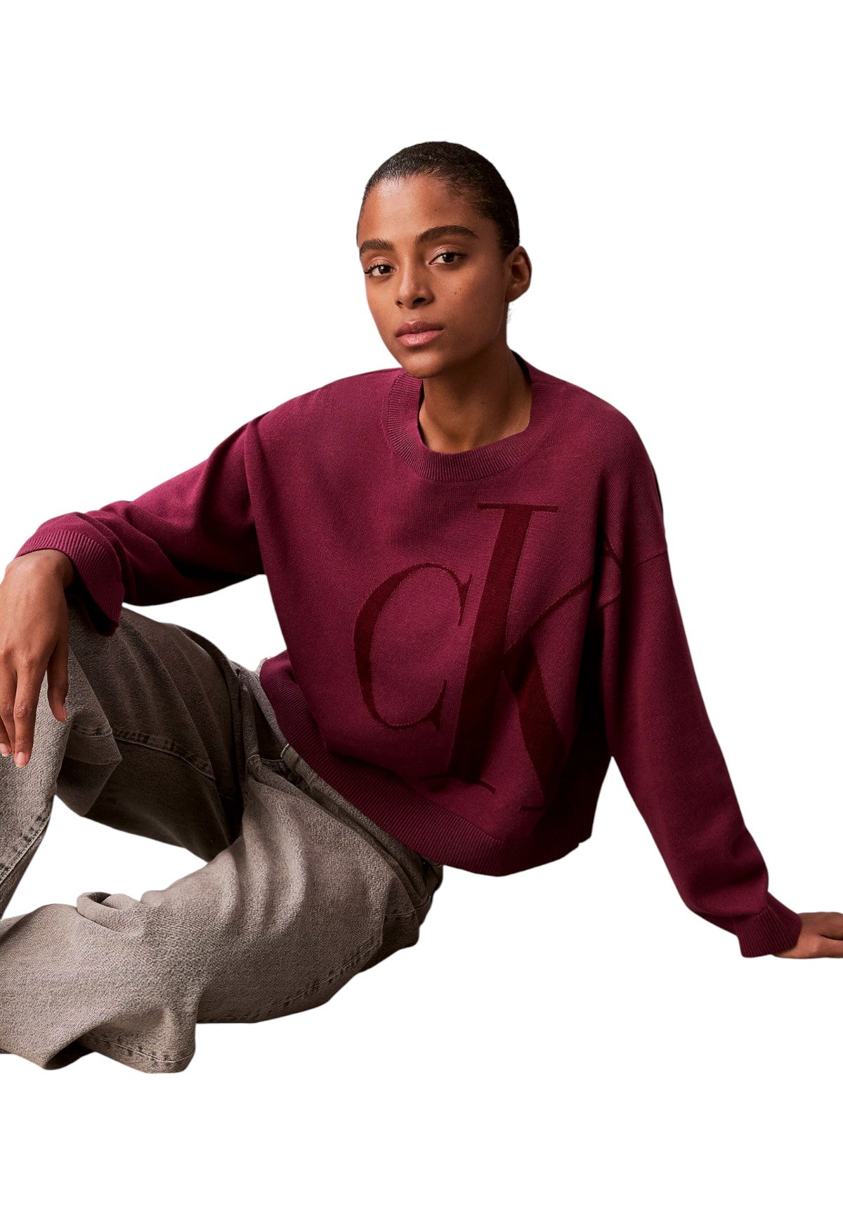 Maglione Girocollo Long Sleeve Smooth C LV047E304G Berry Glaze
