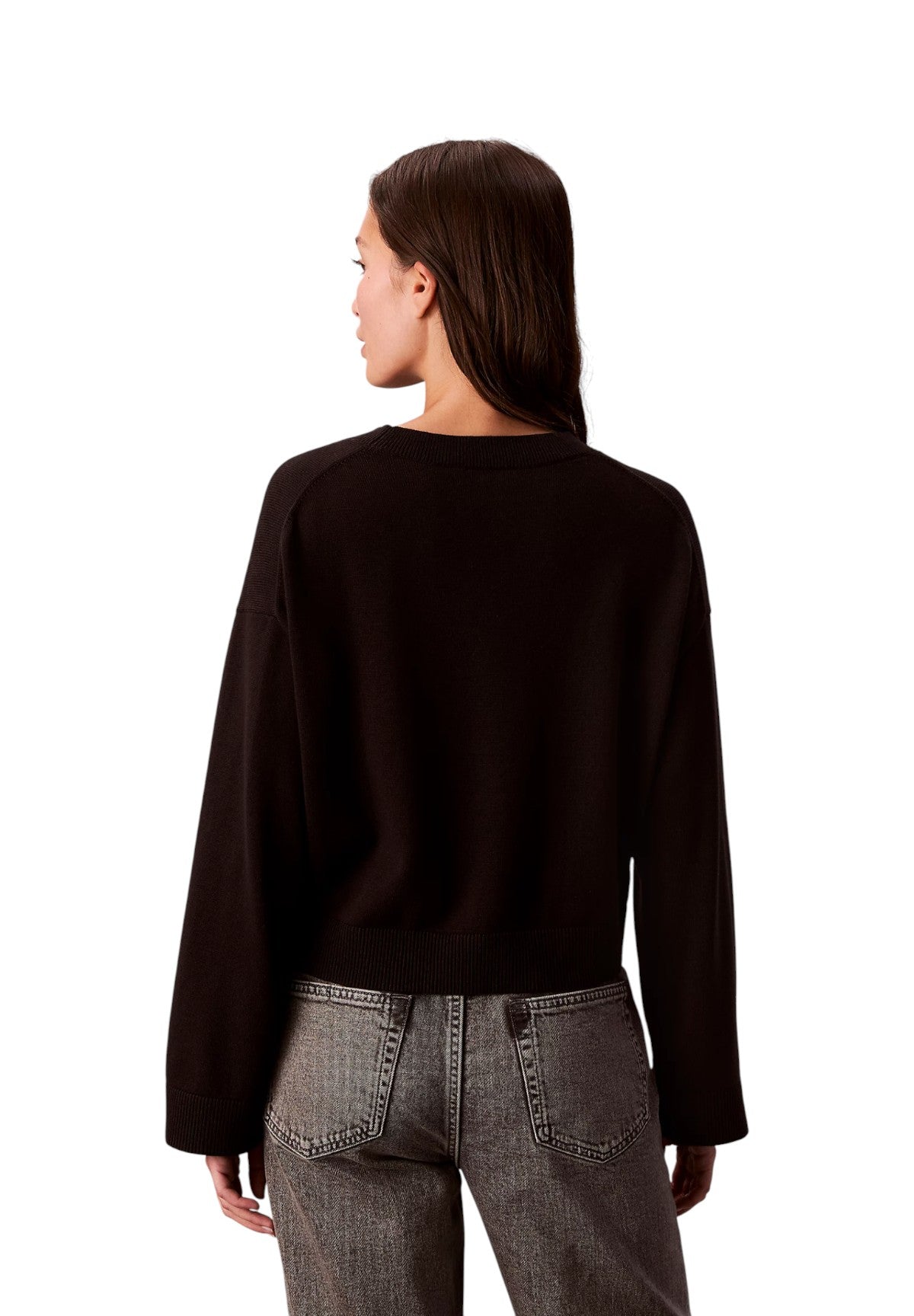 Maglione Girocollo Long Sleeve Smooth C LV047E304G Black