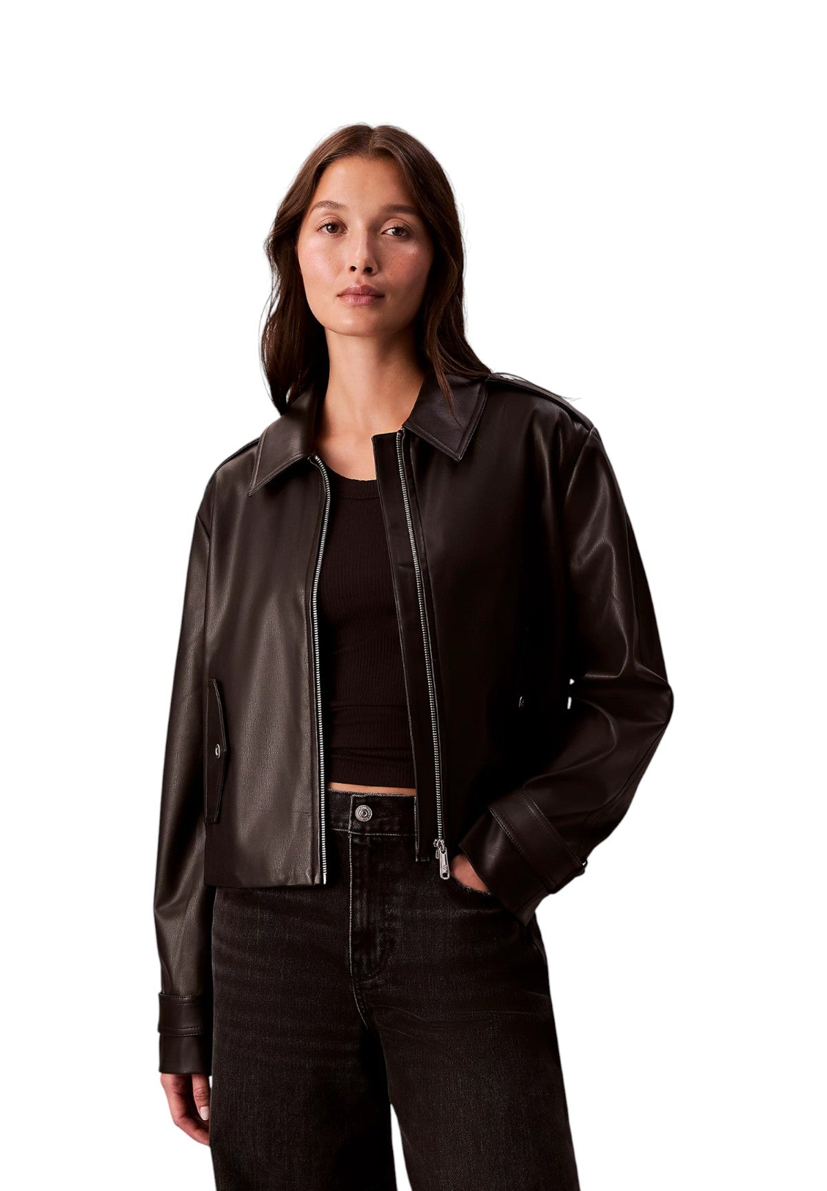 Giubbino Leather Moto Jacket LV047E501G Black