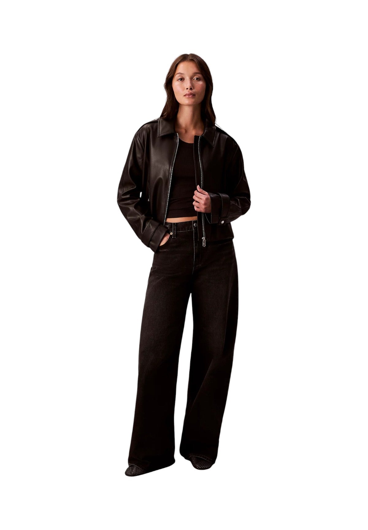 Giubbino Leather Moto Jacket LV047E501G Black