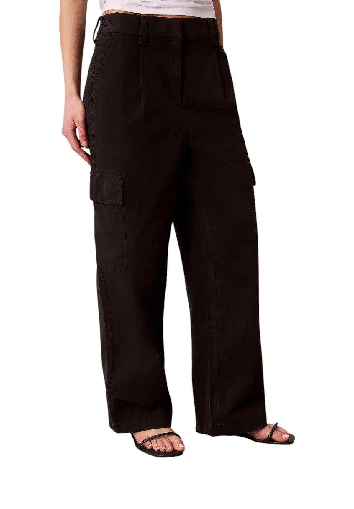 Pantaloni Cargo Cotton Ewaist Cargo LV047F623G Black