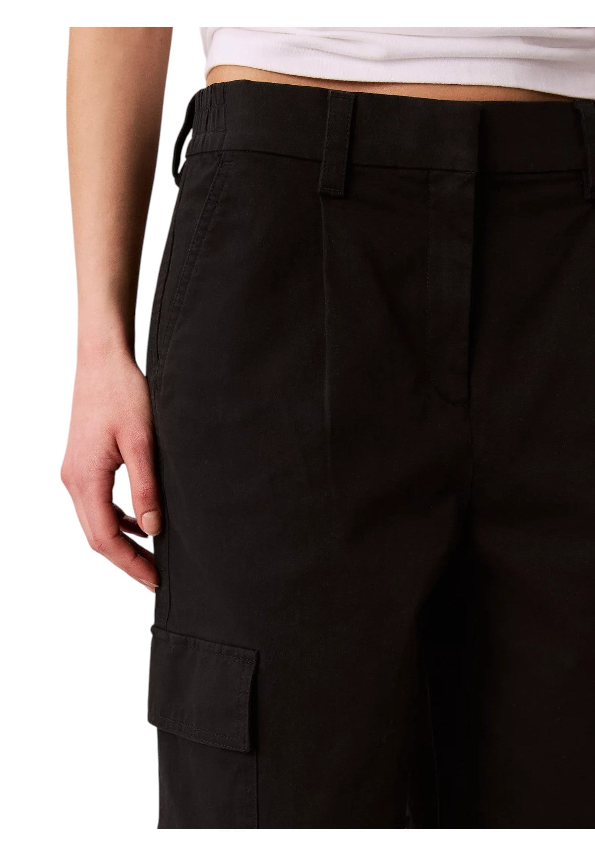 Pantaloni Cargo Cotton Ewaist Cargo LV047F623G Black