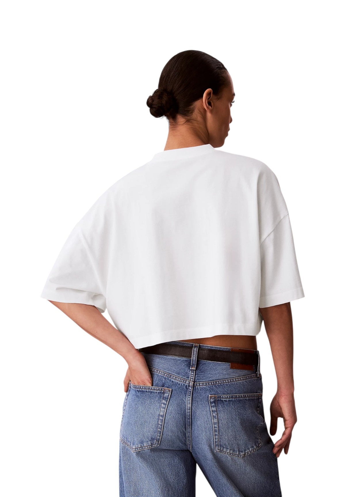 T-shirt a Maniche Corte Ss Cropped Boxy Heri LV047F813G Bright White