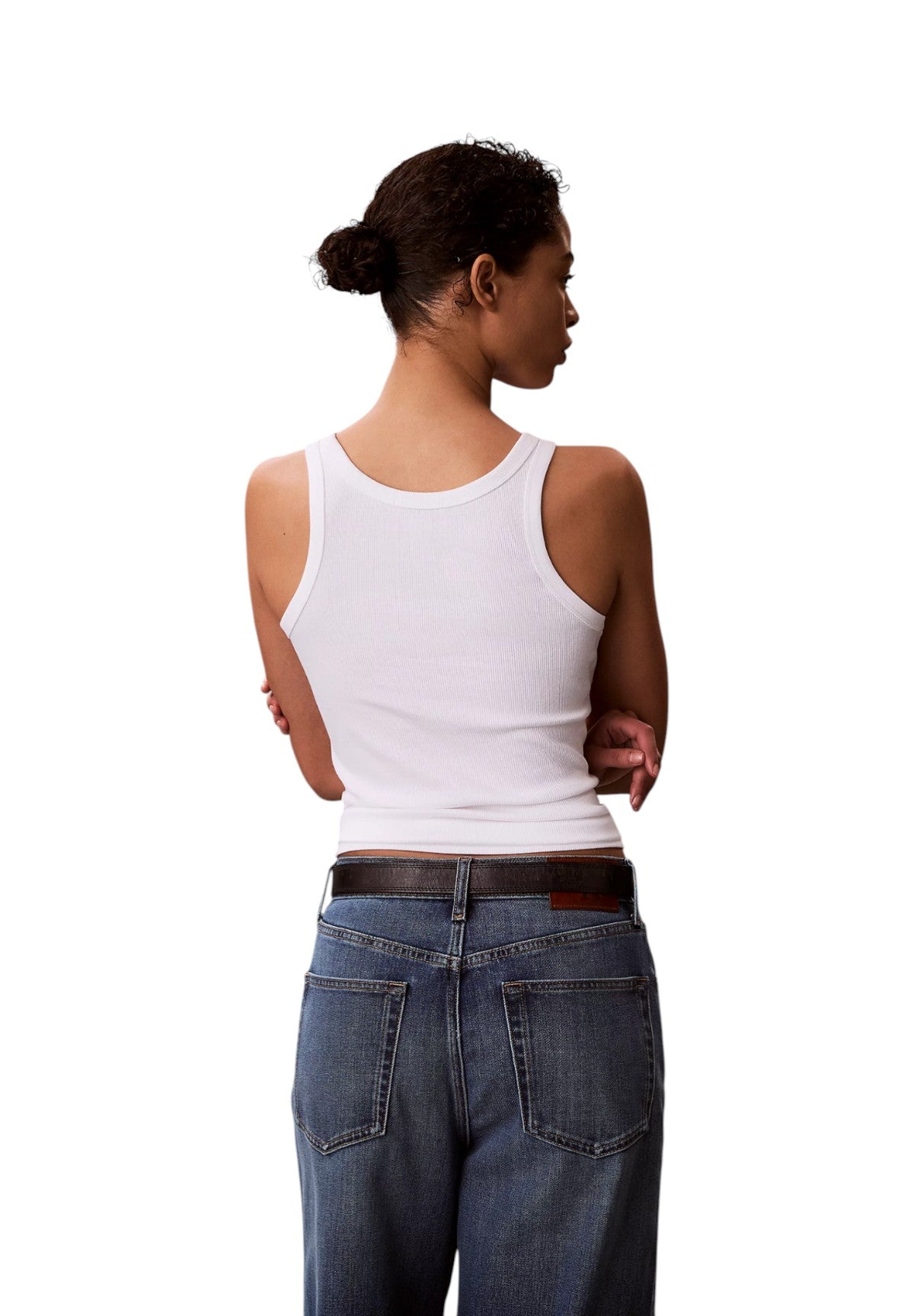 Canotta Contour 2X2 Rib Grap LV047F816G Bright White