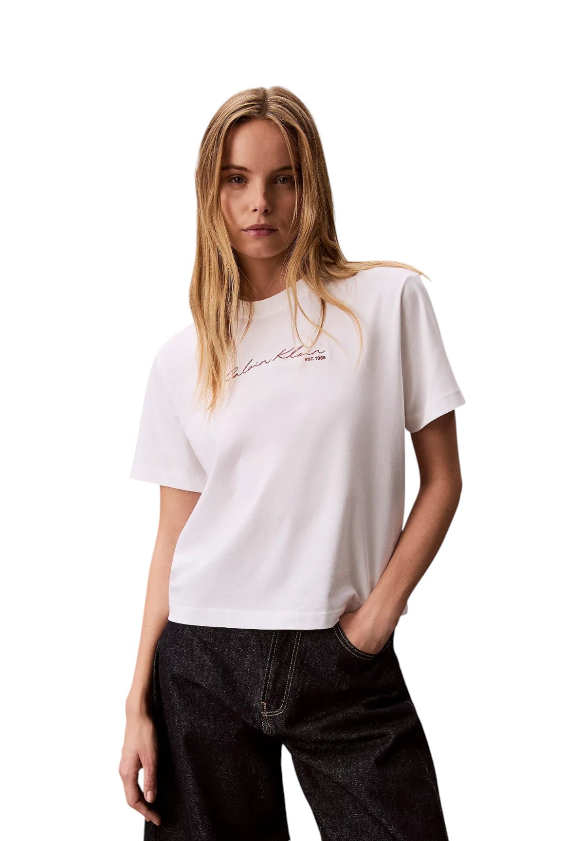 T-shirt a Maniche Corte Ss Graphic Boxy Tee LV047F820G Bright White