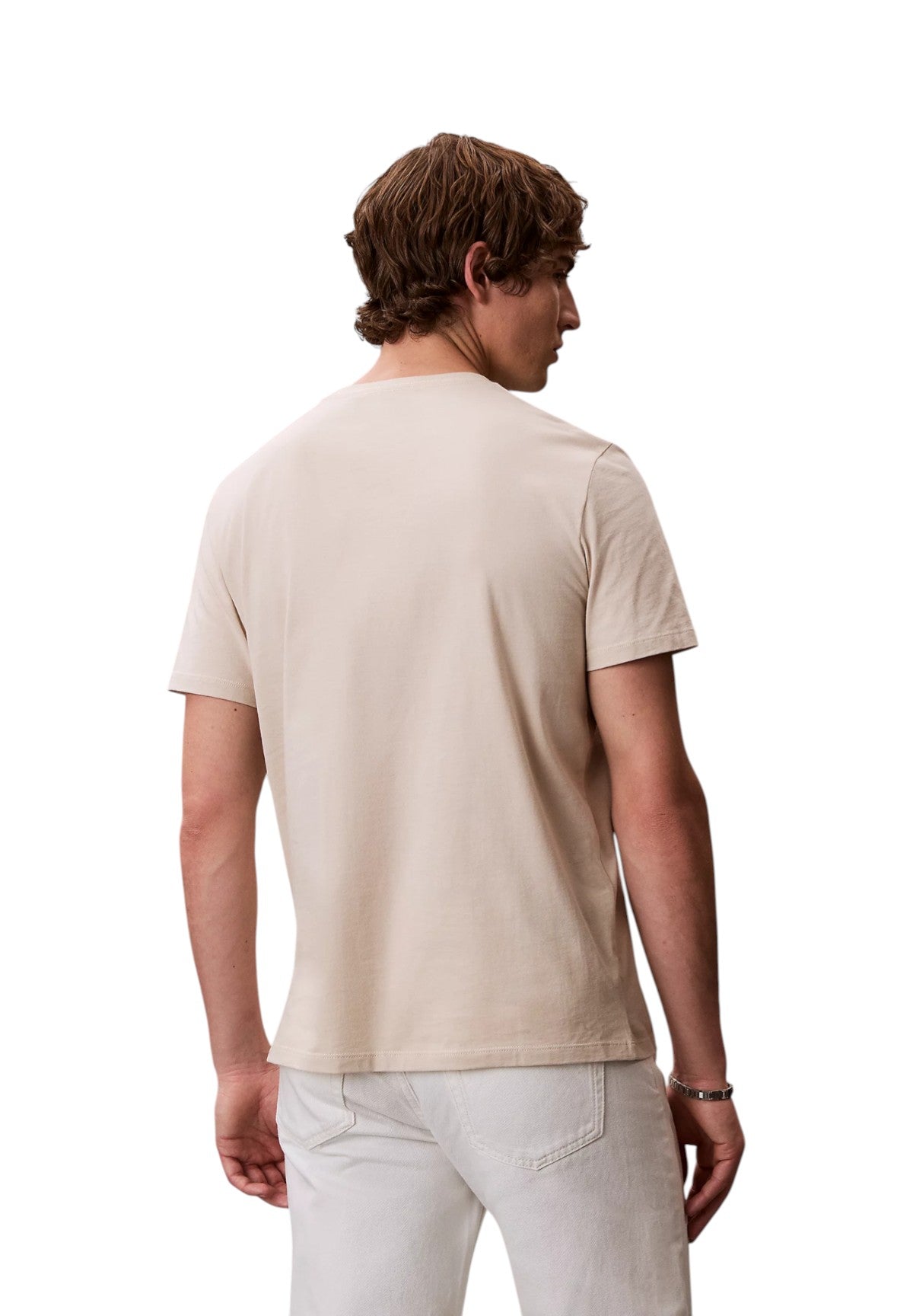 T-shirt a Maniche Corte Ss 30S Micro Monolog LV04RB866G Oatmeal