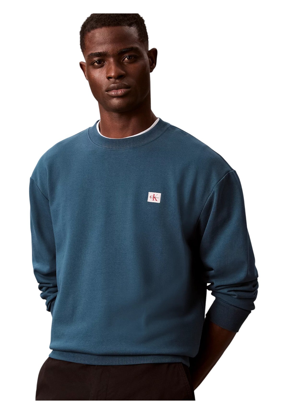 Felpa Girocollo Ls 350Terry Eu Whsl LV04RC273G Navy Teal