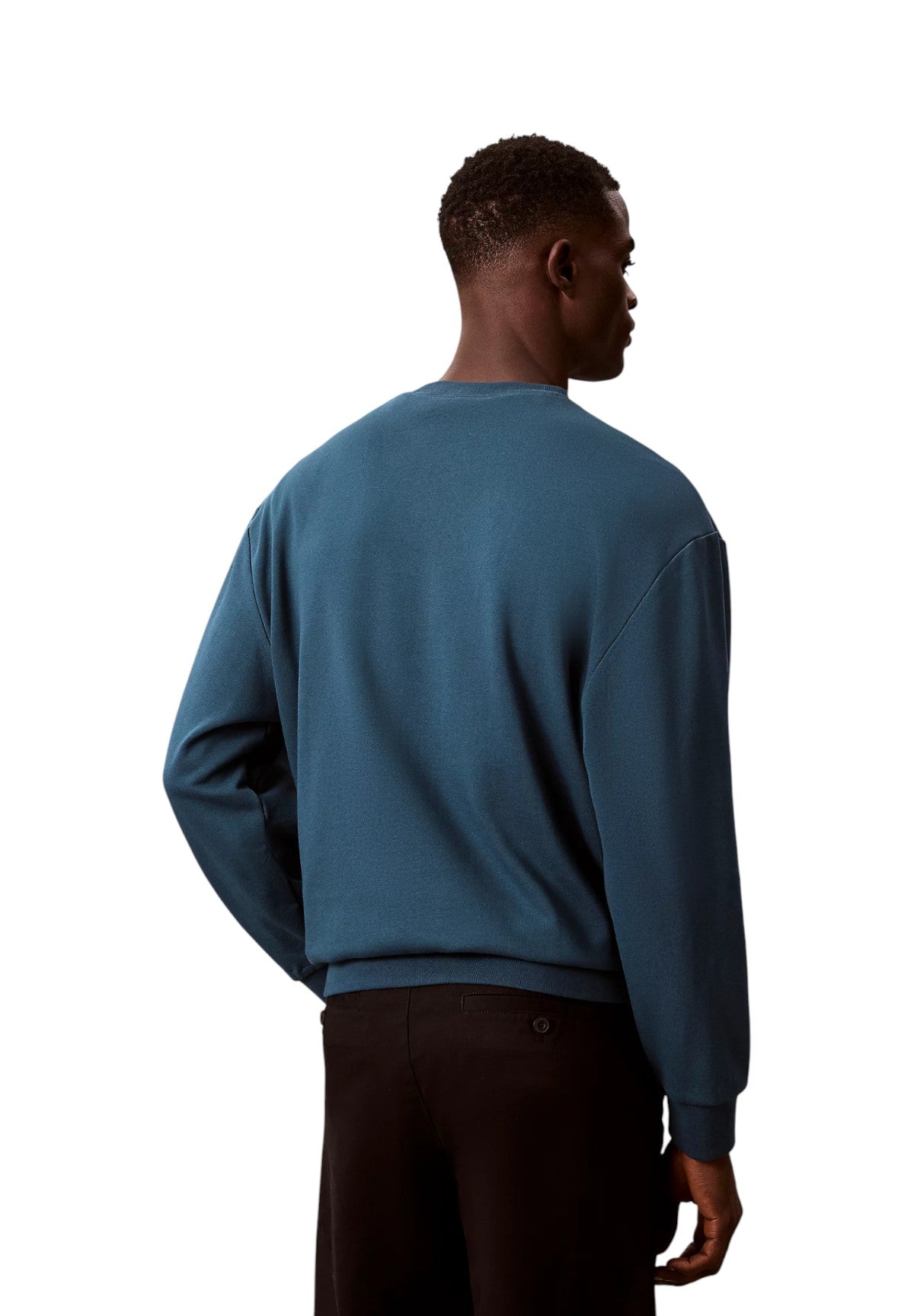 Felpa Girocollo Ls 350Terry Eu Whsl LV04RC273G Navy Teal