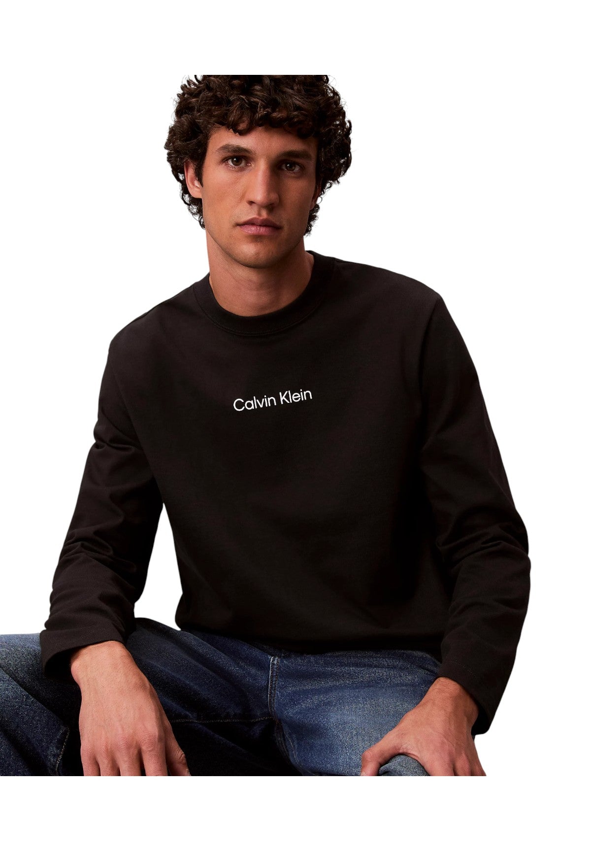 T-shirt a Maniche Lunghe Ls Rlxd Standard Log LV04LD232G Black