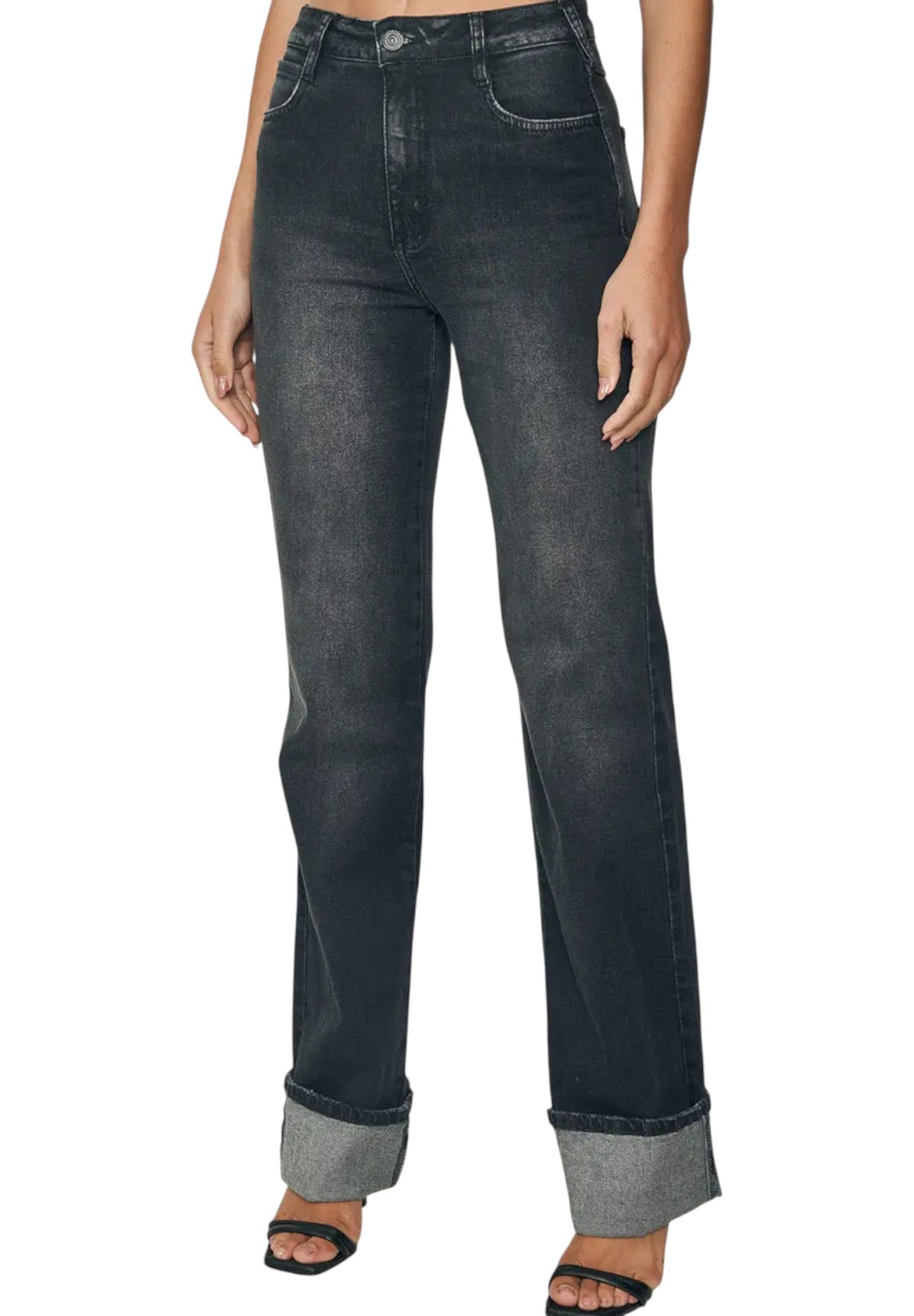 Jeans jeans black juliette risvolto 21100378 Denim Nero