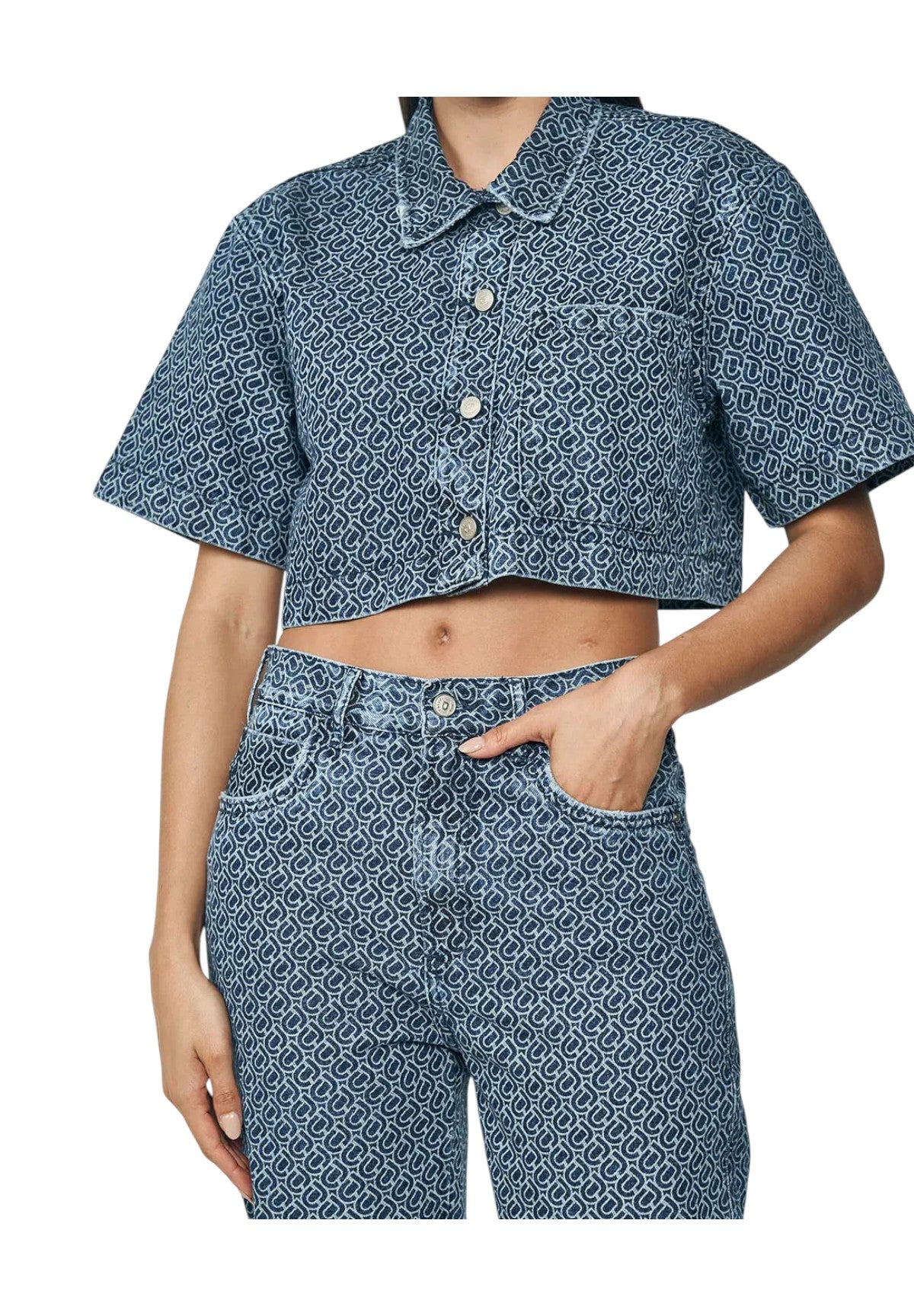 Giubbino di Jeans giubbino logo 321100072 Denim