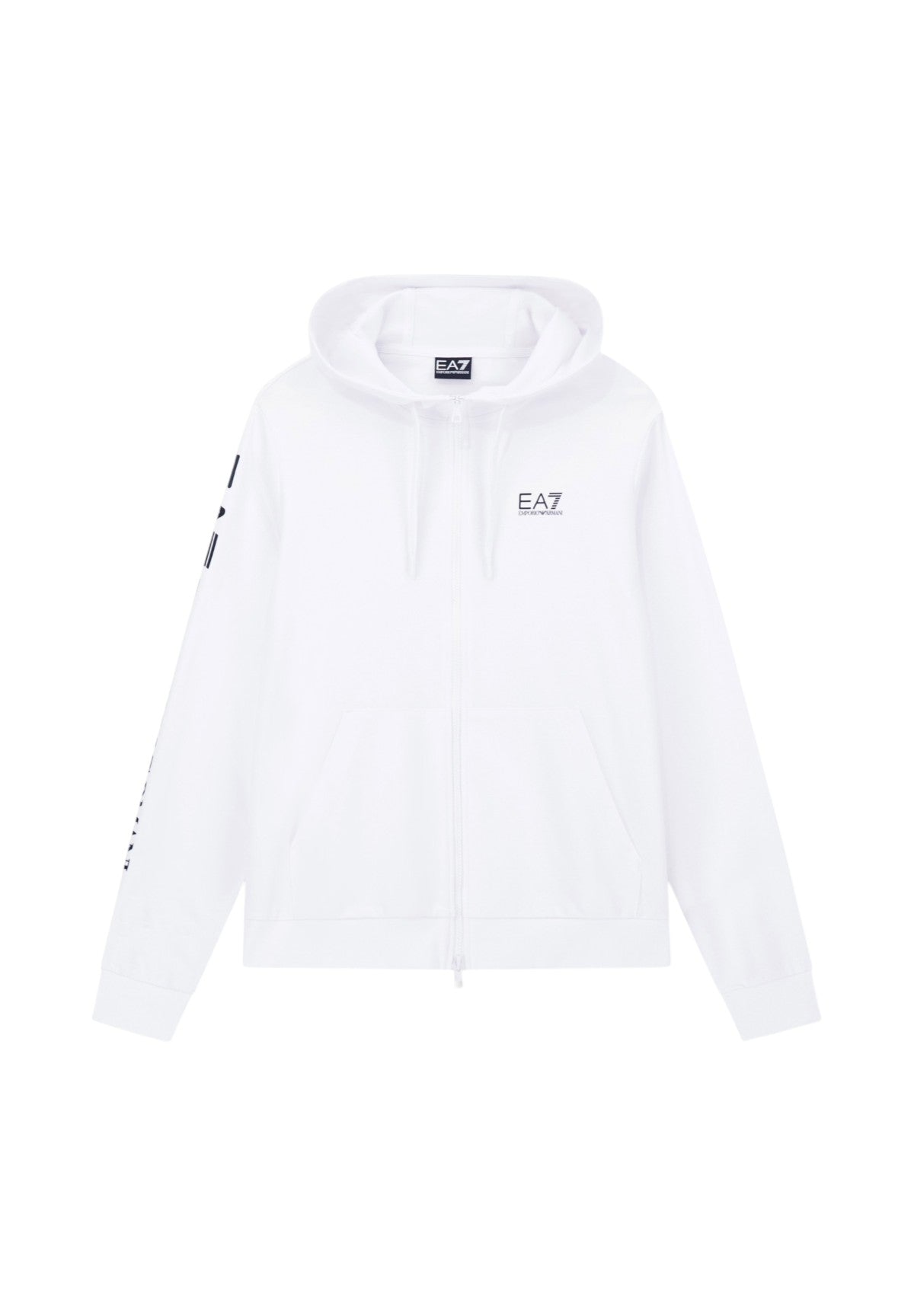 Felpa Pullover con Cappuccio 7M000568 White, black