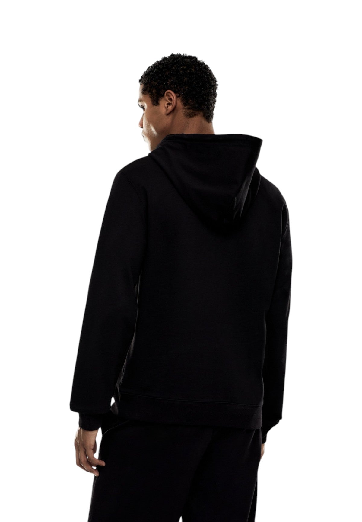 Felpa Pullover con Cappuccio 7M001313 Black